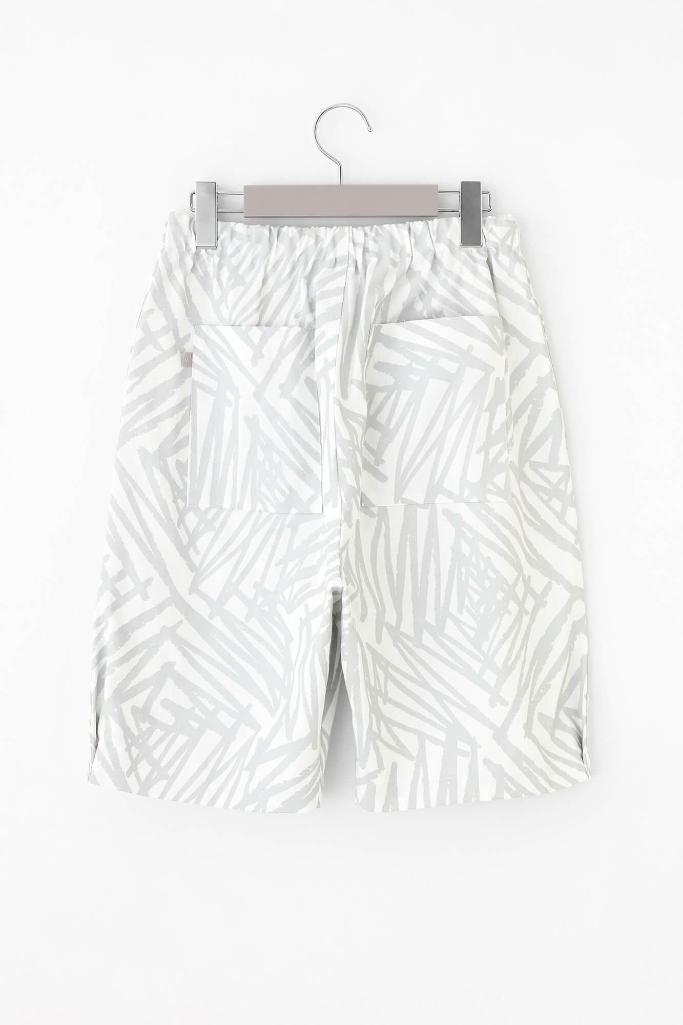 高密度Chino Blots简易短裤/锯齿状