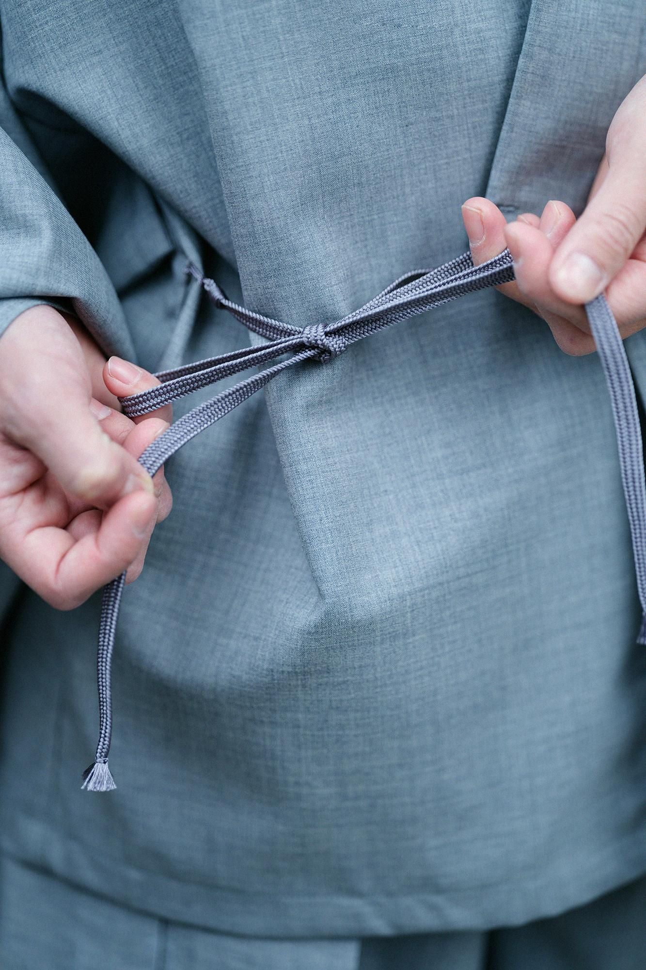 梳毛 角袖風靡外套（蓬鬆的）/深灰色