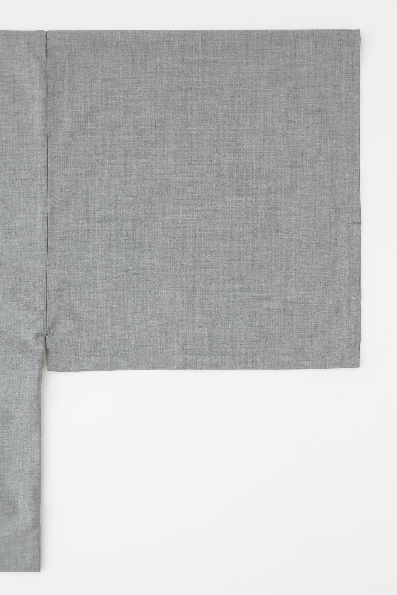 梳毛 角袖風靡外套（蓬鬆的）/深灰色