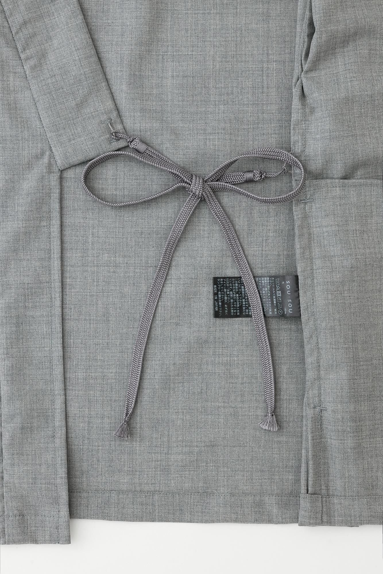 梳毛 角袖風靡外套（蓬鬆的）/深灰色