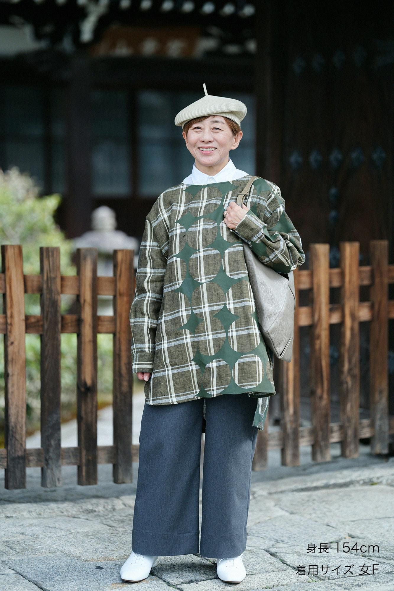 【Online】Linen Check Gran Tunic／Marbles and Blank