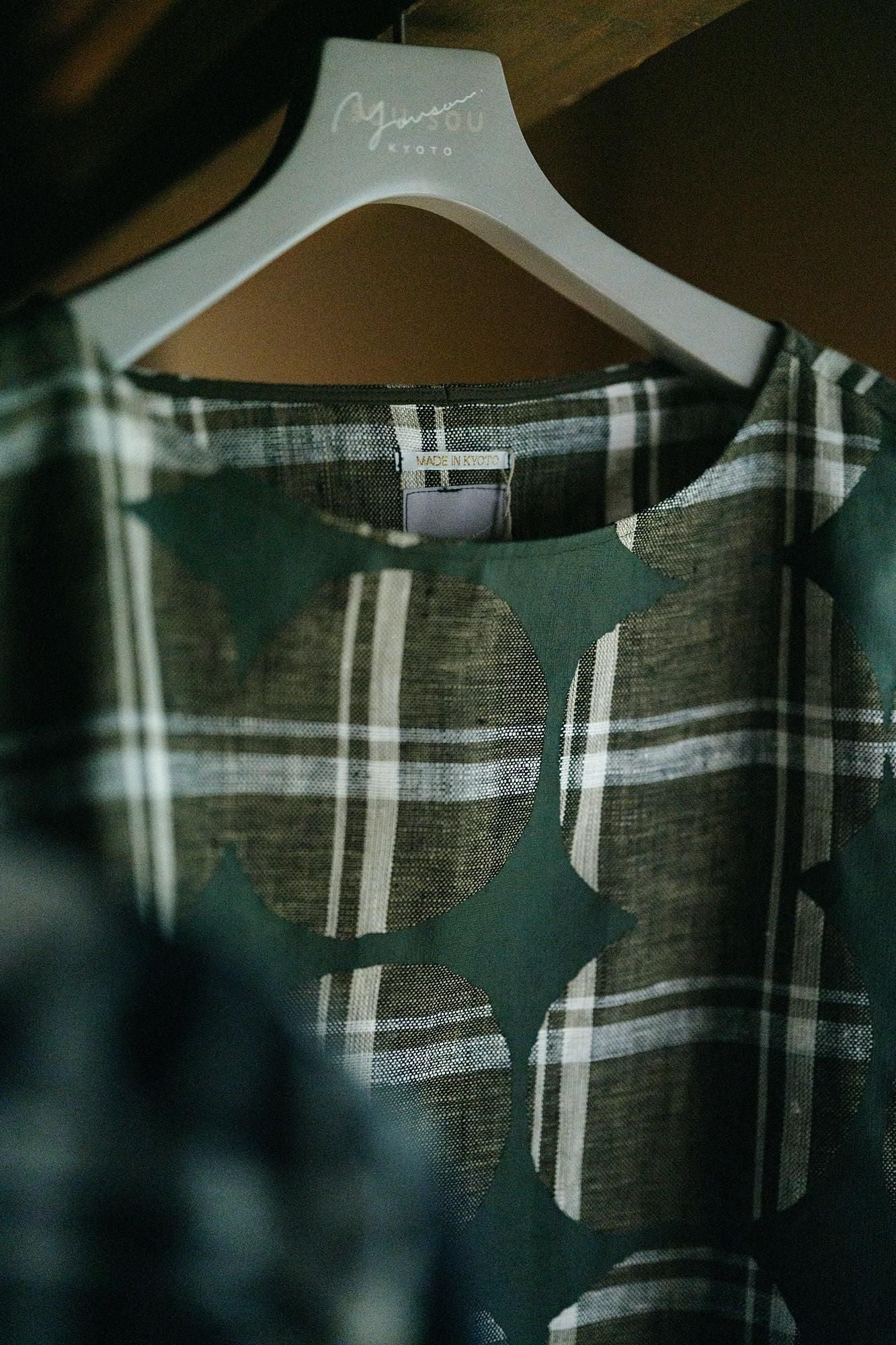 【Online】Linen Check Gran Tunic／Marbles and Blank