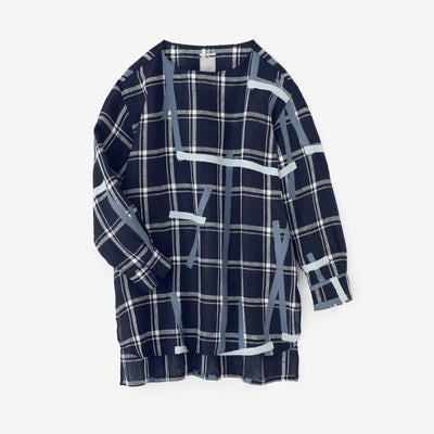 Linen Check Gran Tunic / Tobi and Blank