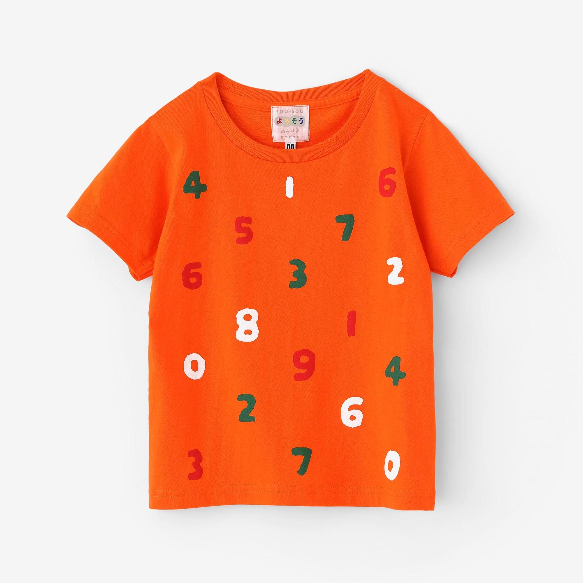 ●そすうみつみ はんそでTシャツ／だいだいいろ