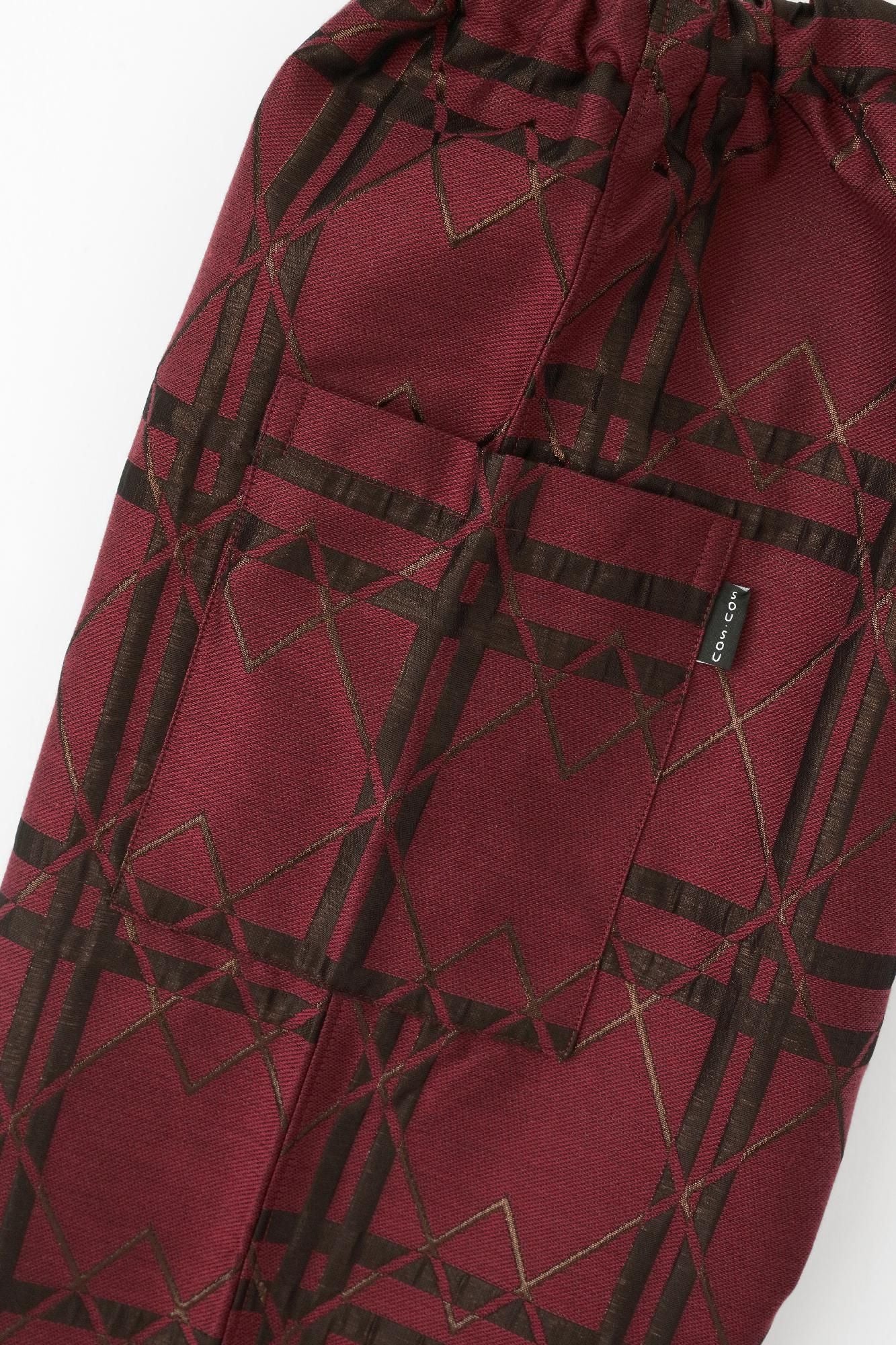 緹花哈倫褲／胭脂紅