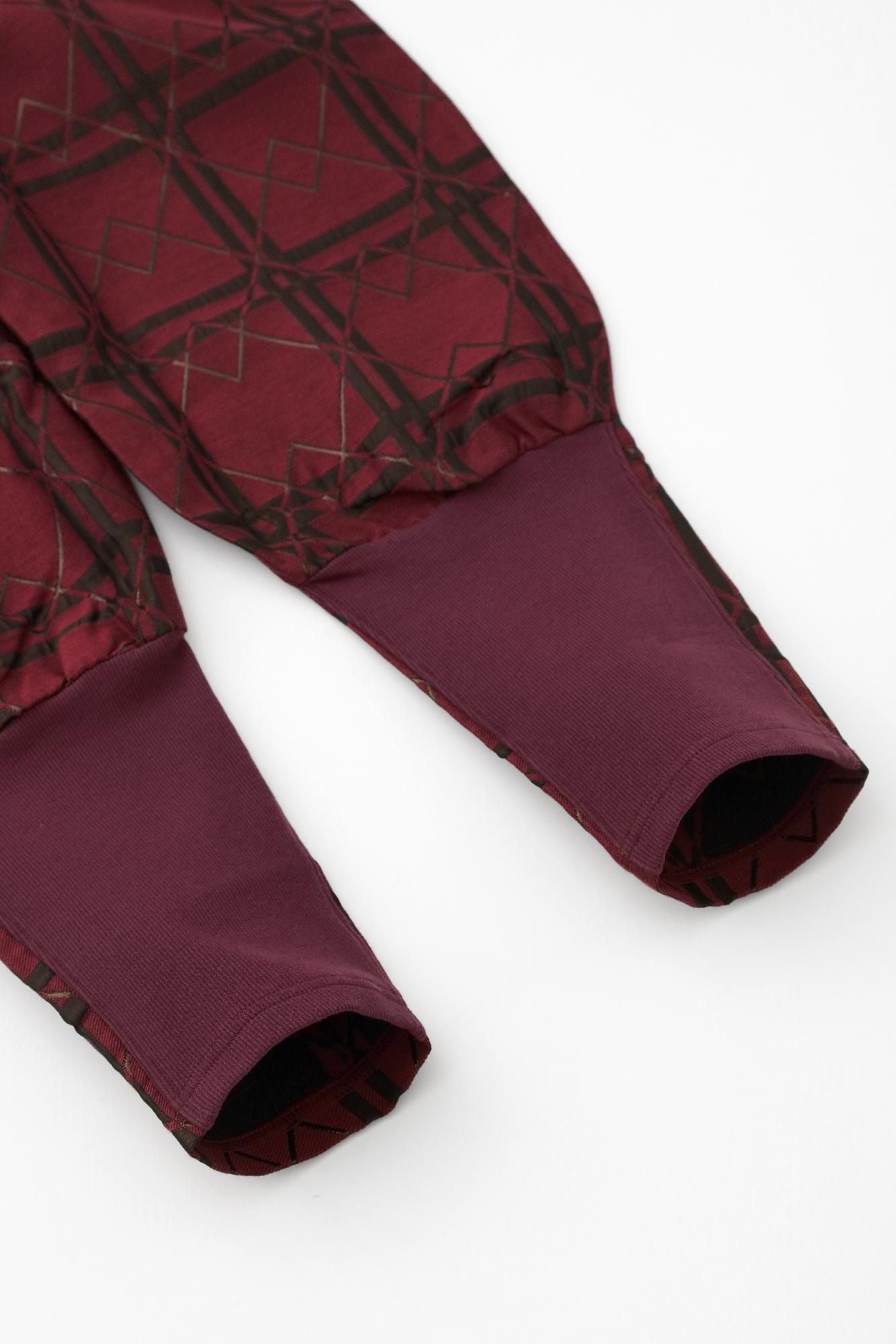 緹花哈倫褲／胭脂紅