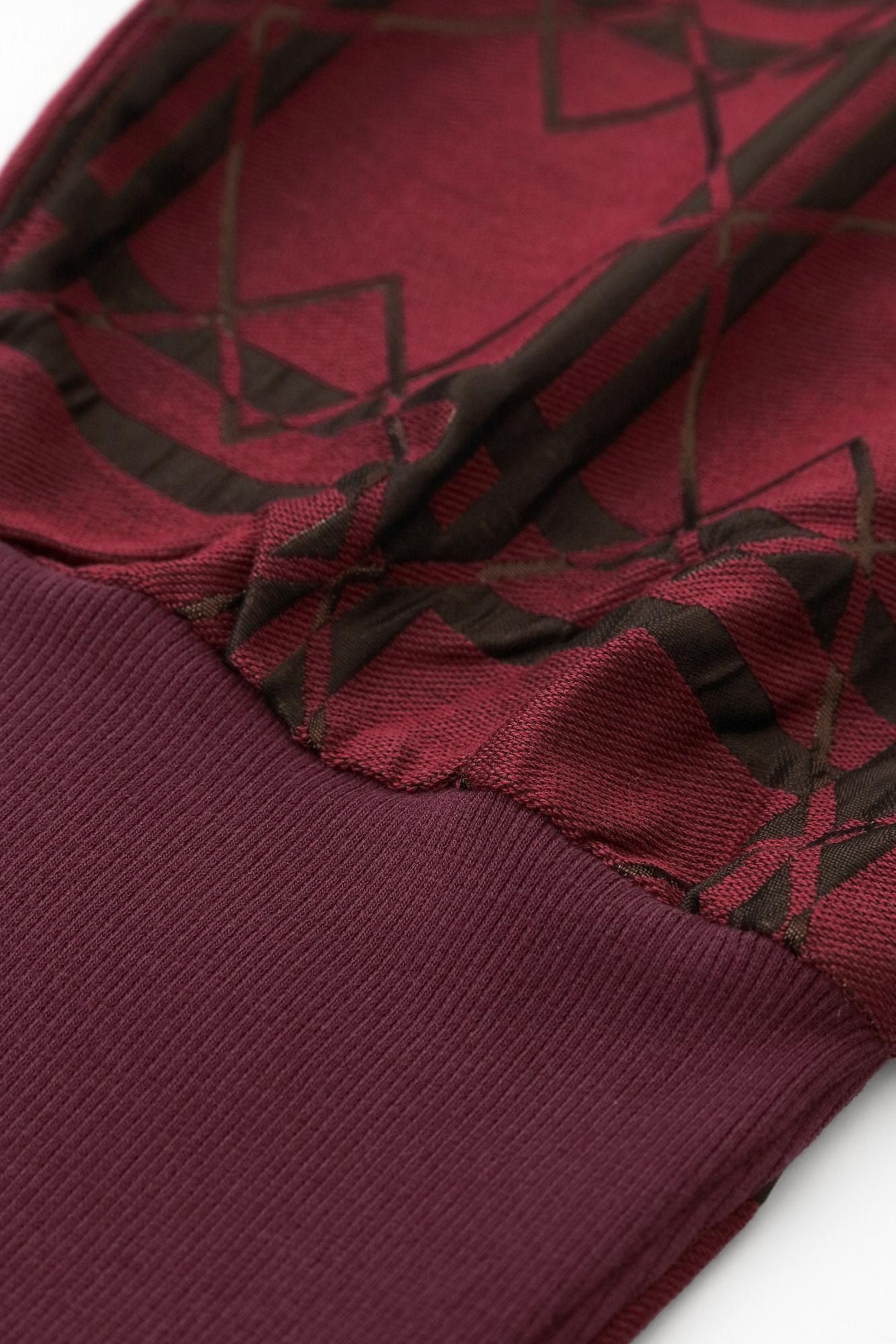 緹花哈倫褲／胭脂紅