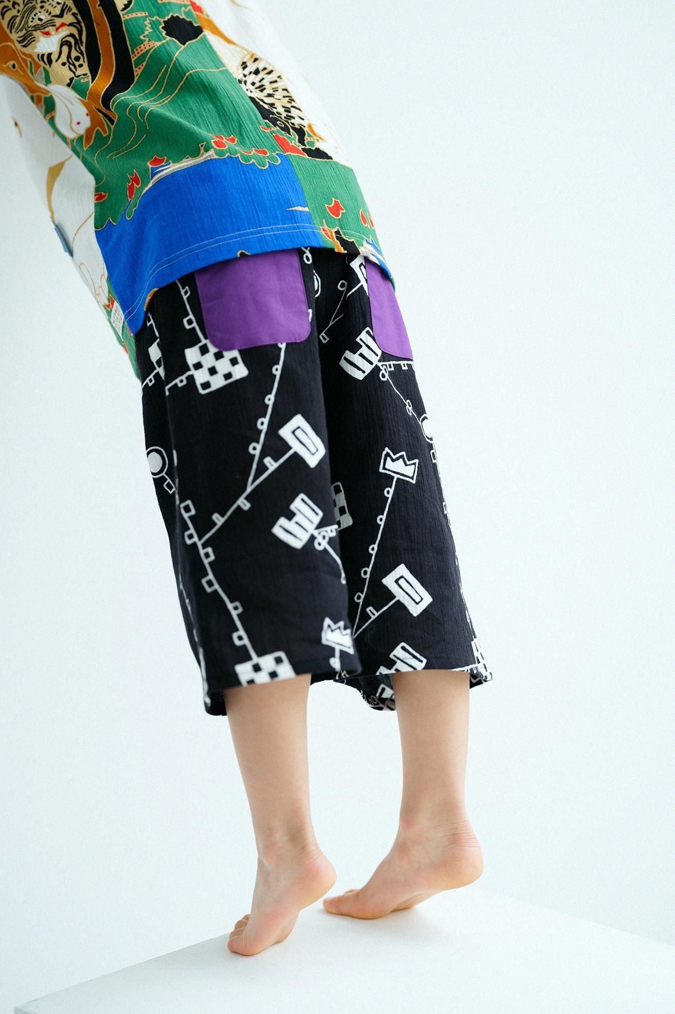 ●たかしまちぢみ 20/20 こどもんぺ ひざたけ／からくさあそび