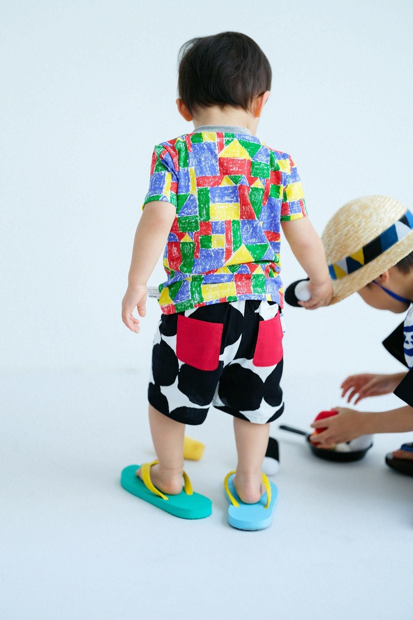 ●高島縮棉20/20童裝及膝短褲/彈珠