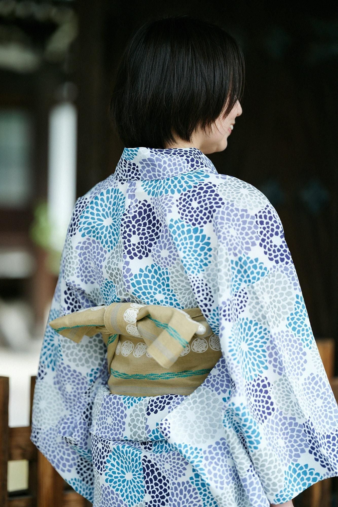 小杉織物謹製 セオα浴衣／菊づくし