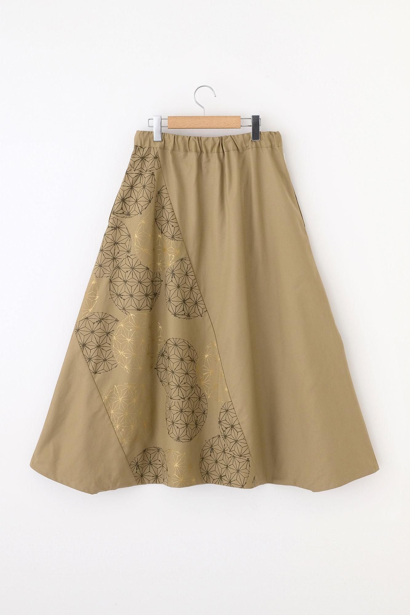 【net limited】Twill Weave(AyaFestivethe law of nature) Fuji Pants（Fuji Pants）／Dyed Mulberry Color × Hemp-leaf Pattern