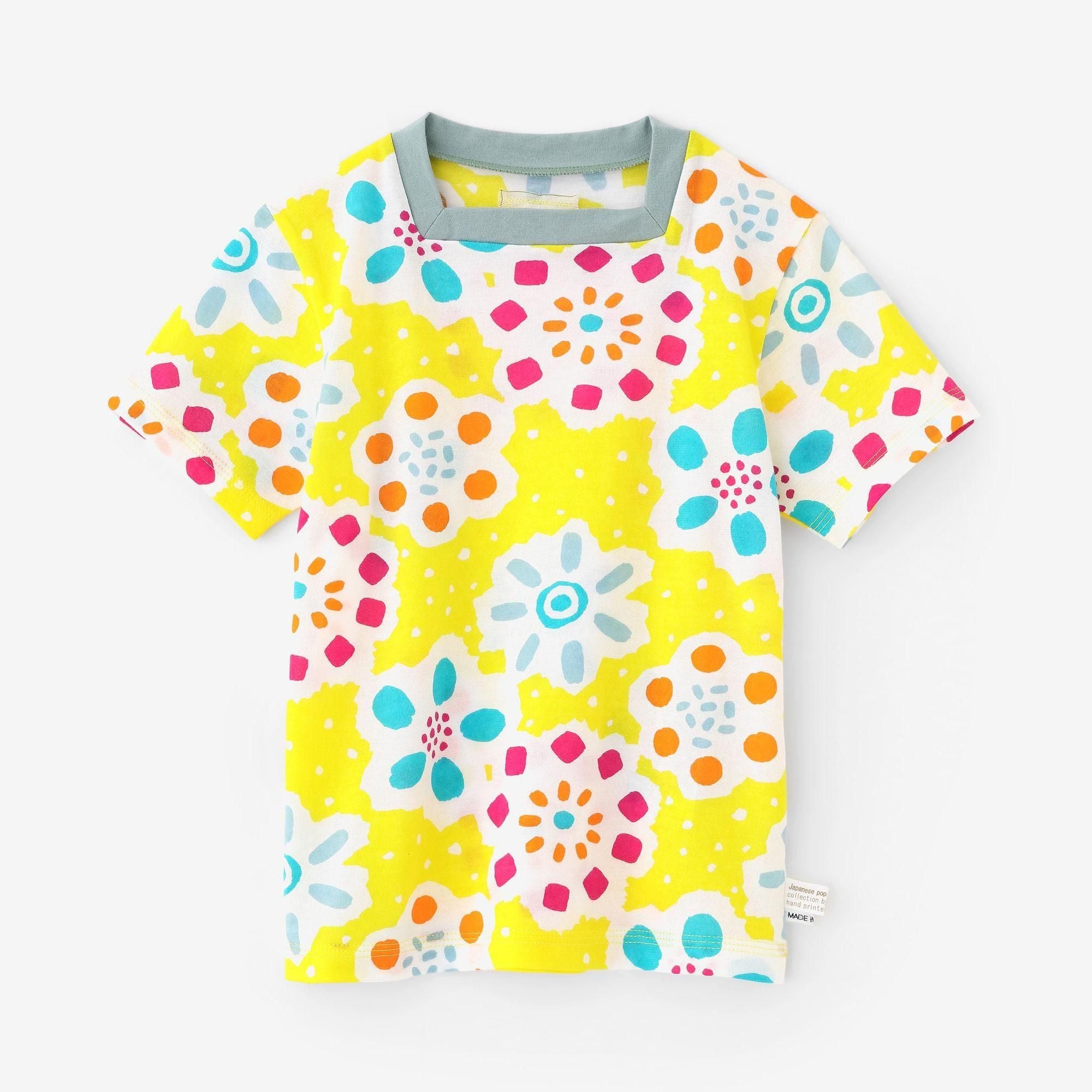 ●方領上衣／夏花火 黃色