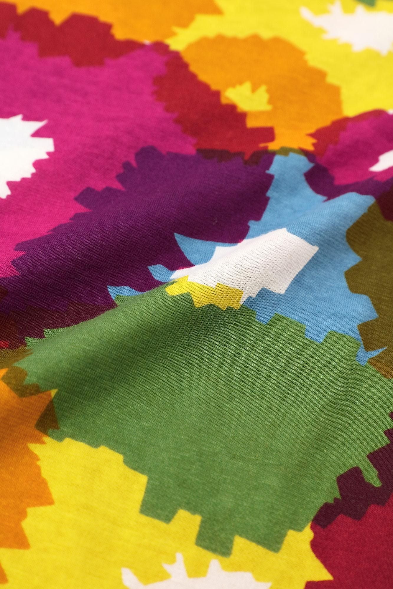 ●方領上衣／盛開