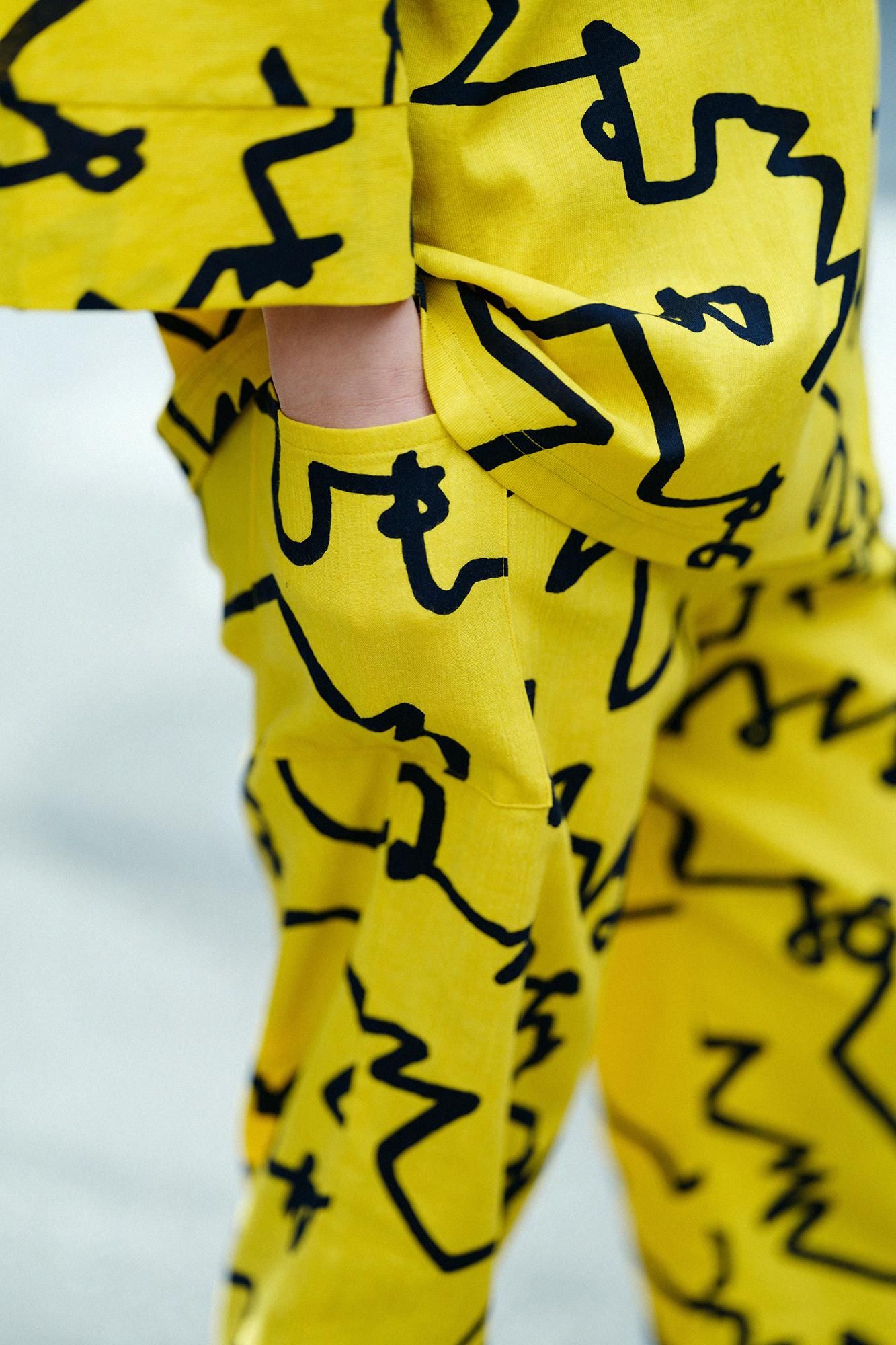 高島縮棉 20/20細腿褲／文