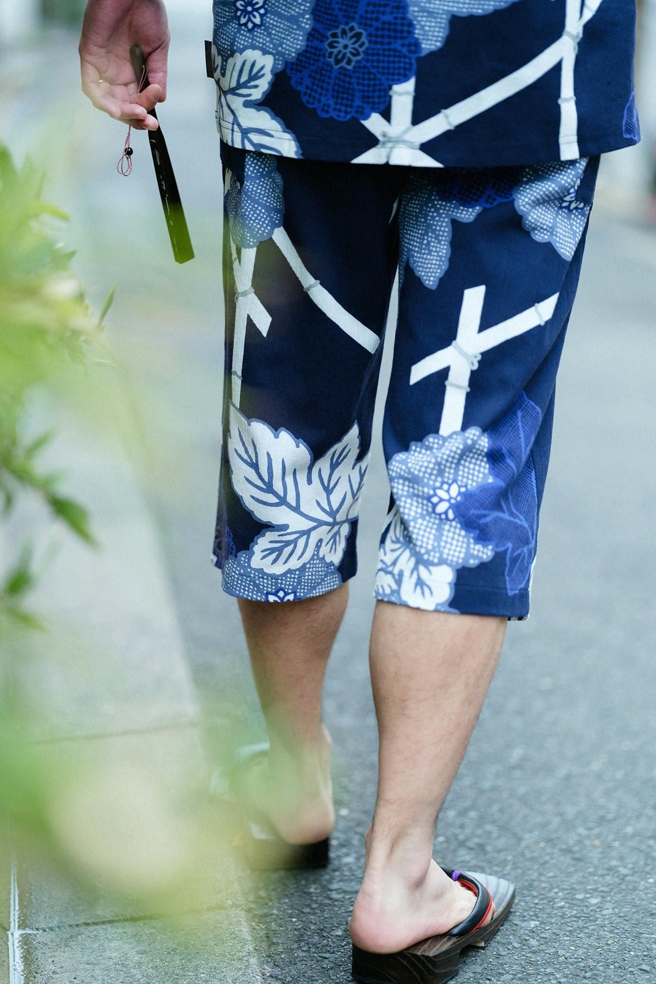 高島縮棉 20/20 細腿褲／籬菊圖案 再現