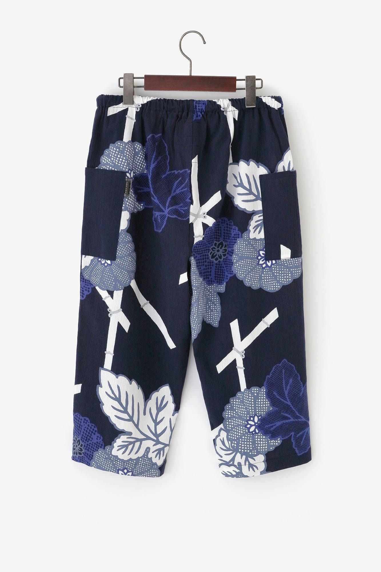 高島縮棉 20/20 細腿褲／籬菊圖案 再現