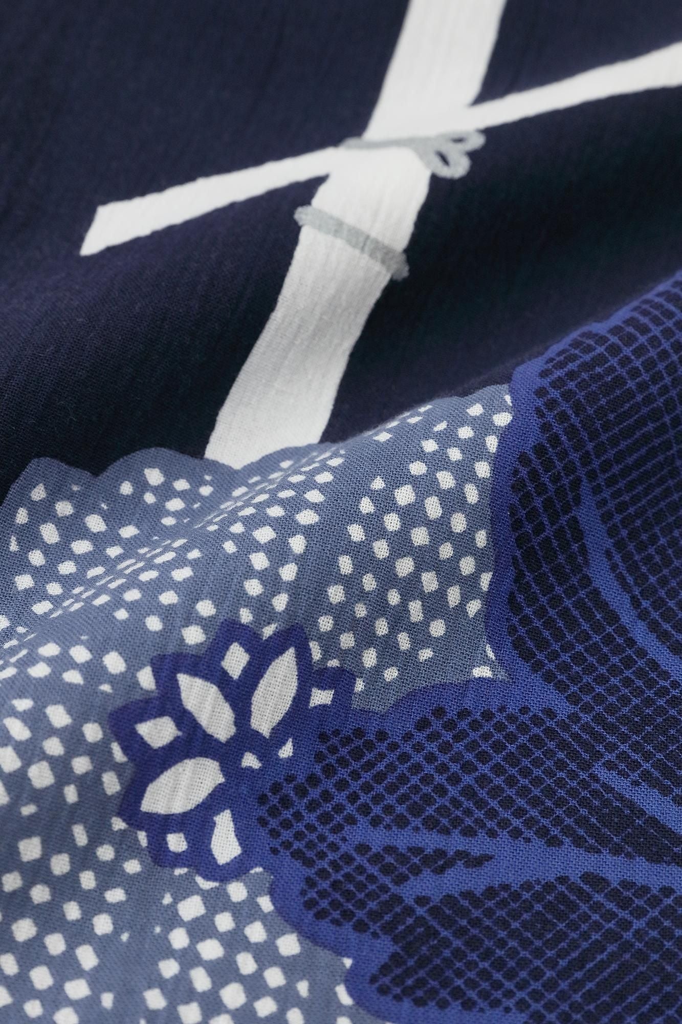 高島縮棉 20/20 細腿褲／籬菊圖案 再現