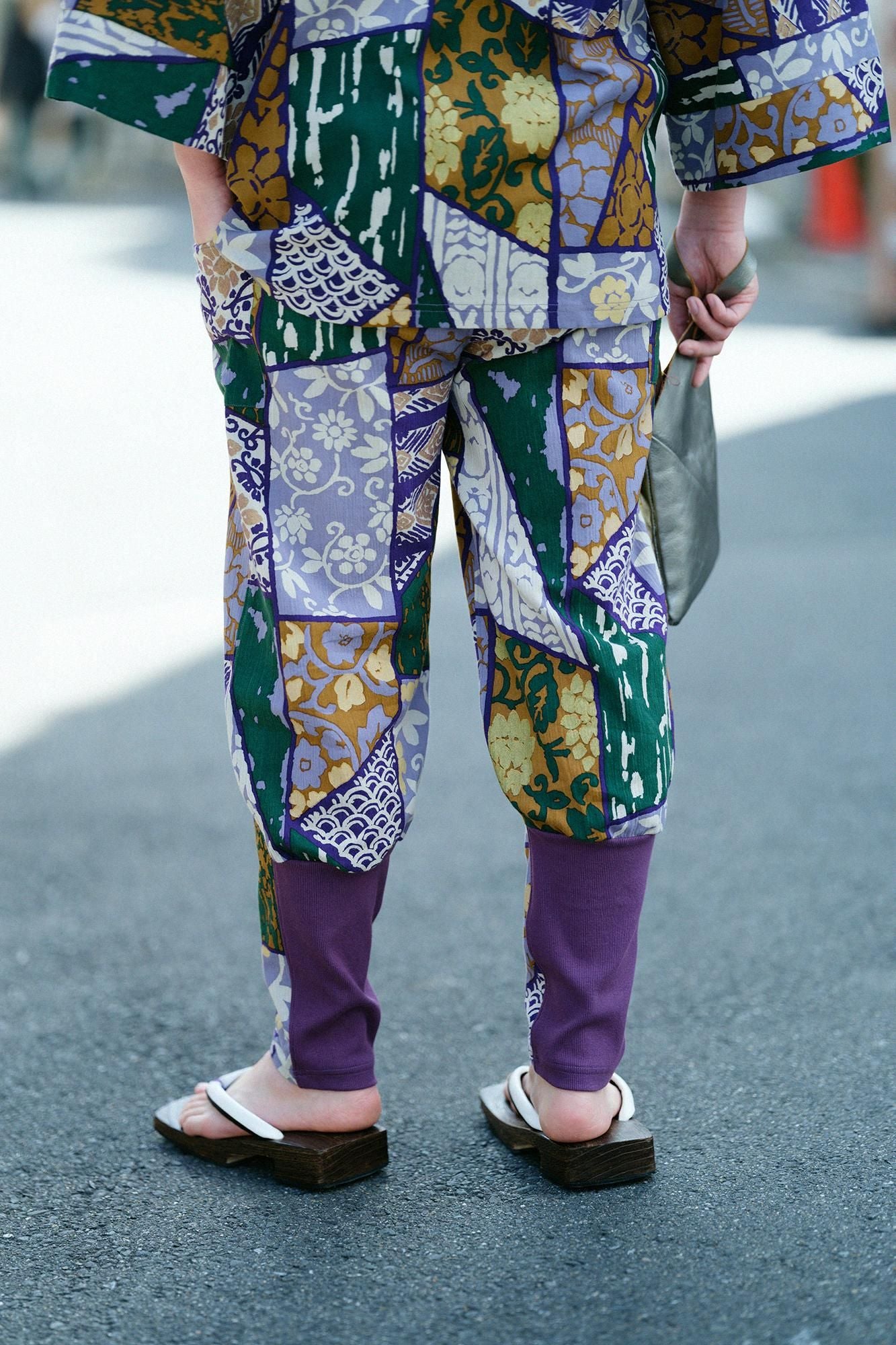 Chizimi Cotton 20/20 Harem Pants / Patchwork Kimono of Uesugi Kenshin Family-Recreation