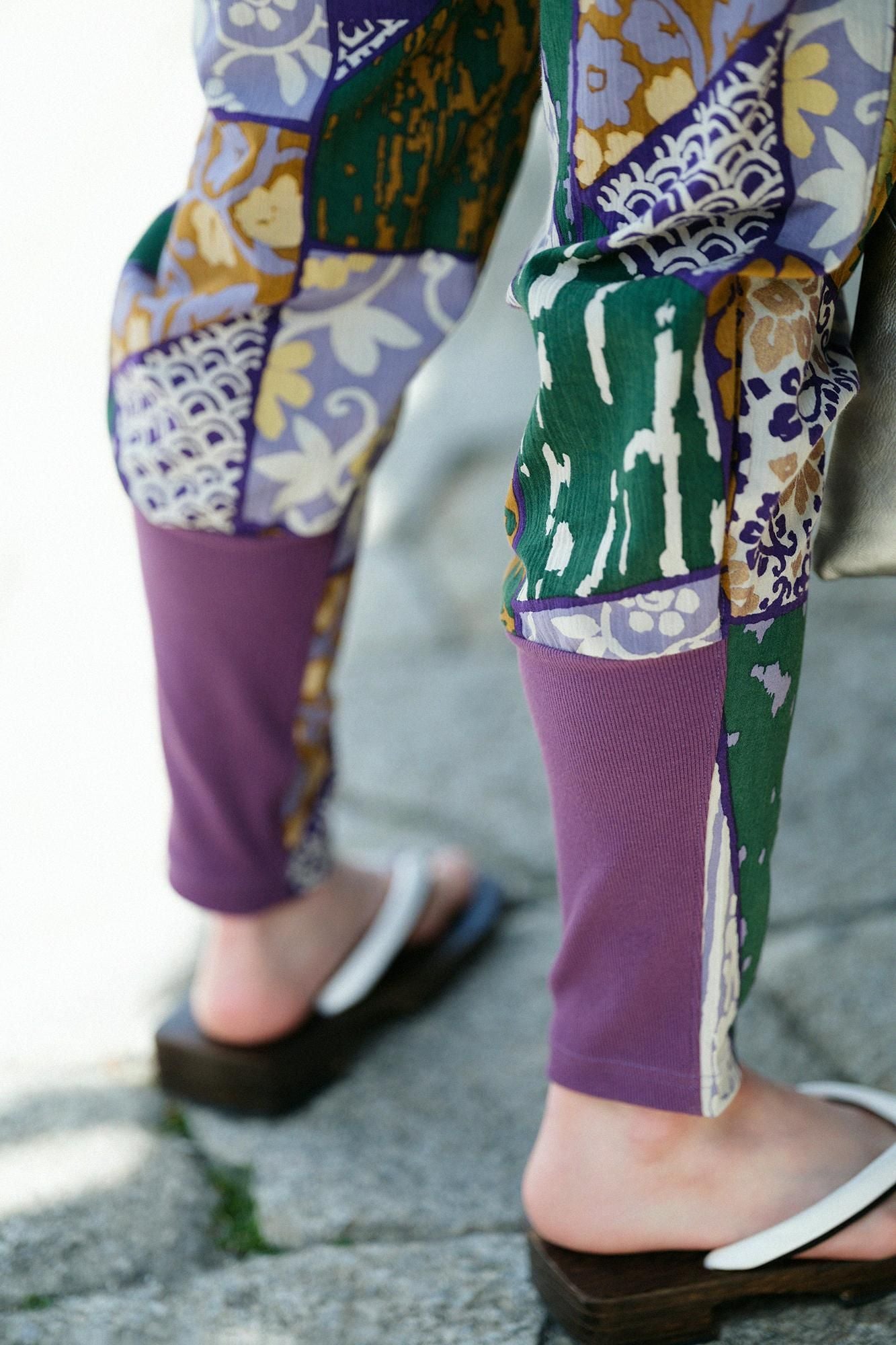 Chizimi Cotton 20/20 Harem Pants / Patchwork Kimono of Uesugi Kenshin Family-Recreation