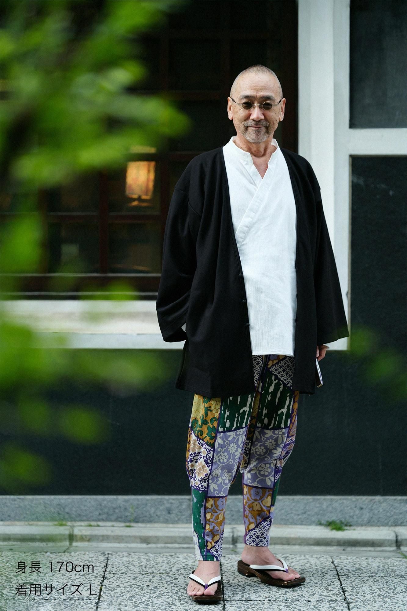 Chizimi Cotton 20/20 Harem Pants / Patchwork Kimono of Uesugi Kenshin Family-Recreation