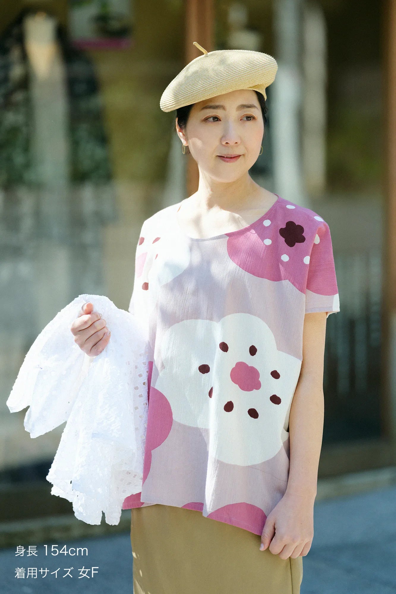 【Ships ard. 4/21】Chizimi Cotton 20/20 Square Top / Smile Pastel Pink
