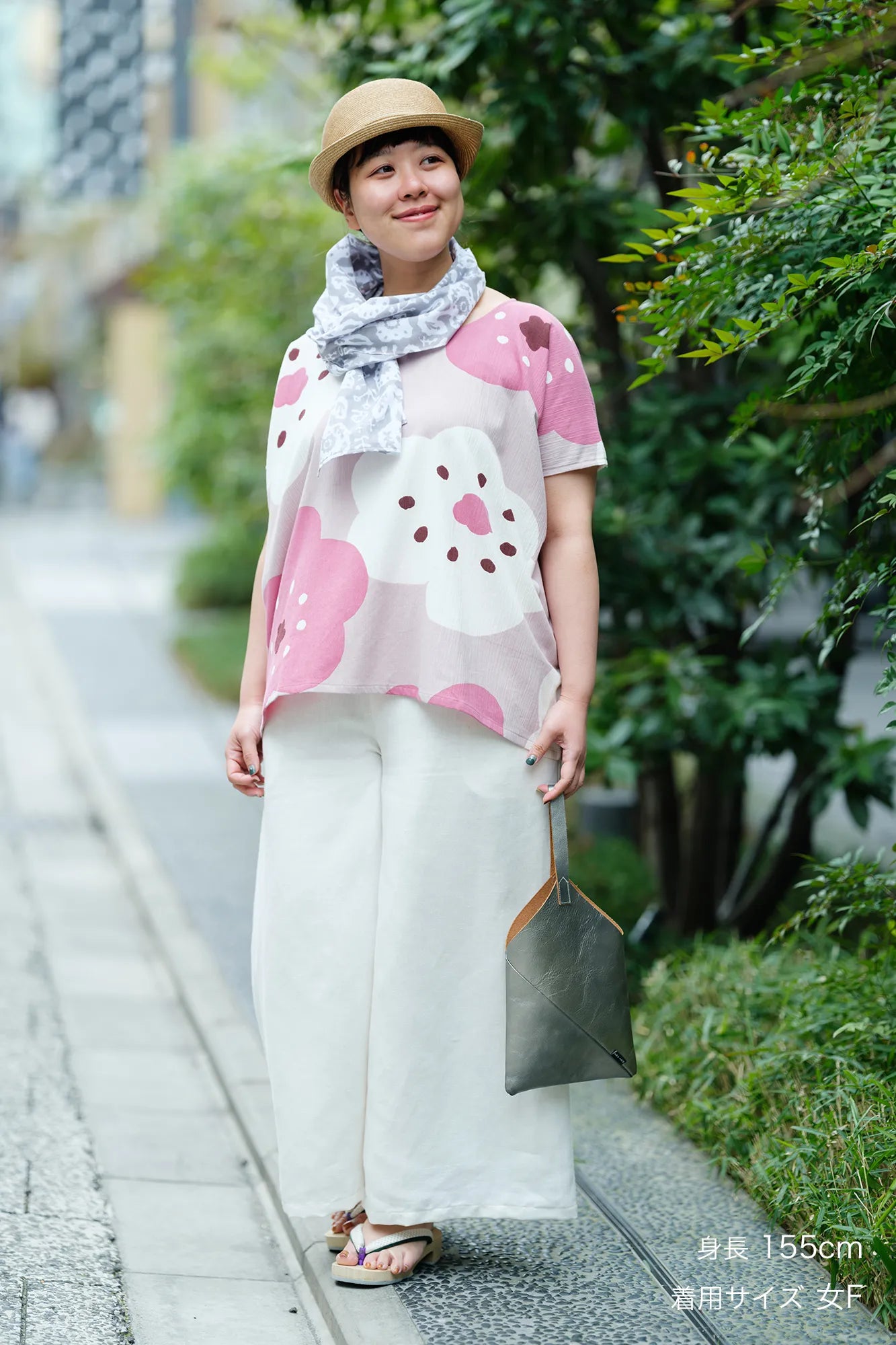 【Ships ard. 4/21】Chizimi Cotton 20/20 Square Top / Smile Pastel Pink