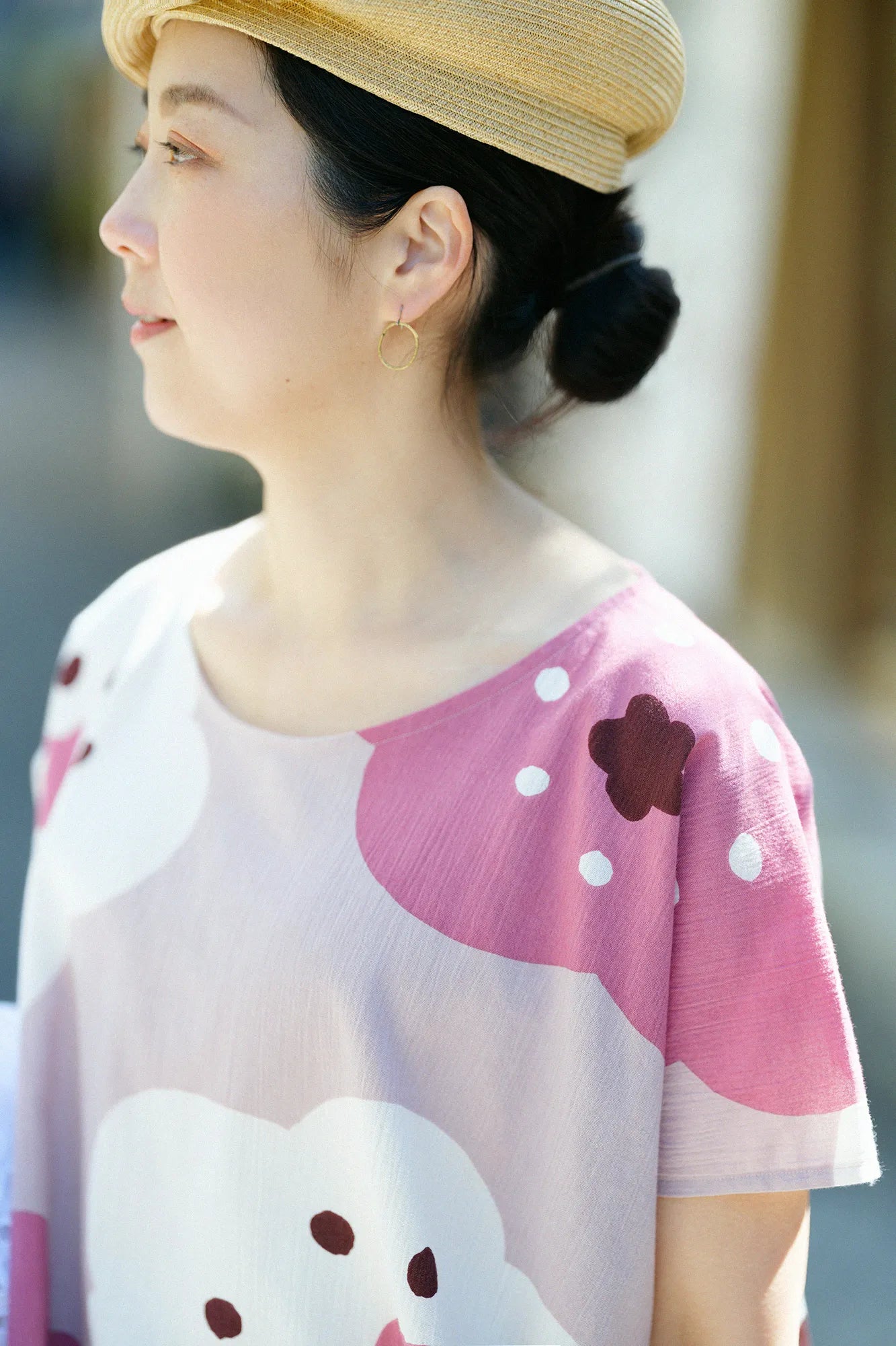 【Ships ard. 4/21】Chizimi Cotton 20/20 Square Top / Smile Pastel Pink