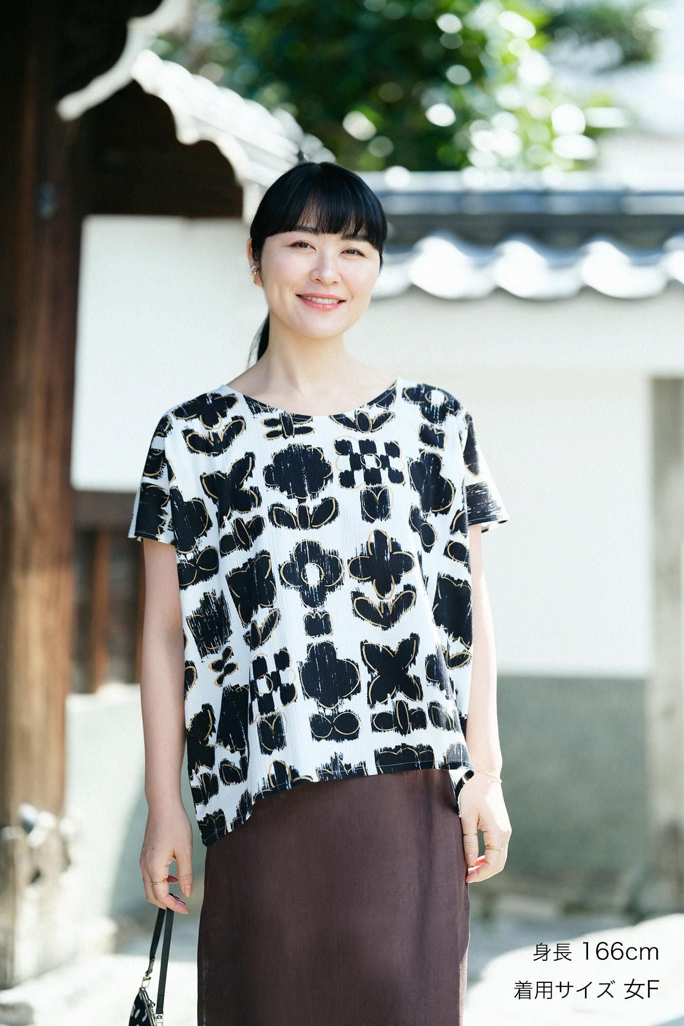 高島縮棉 20/20方形上衣／花霧