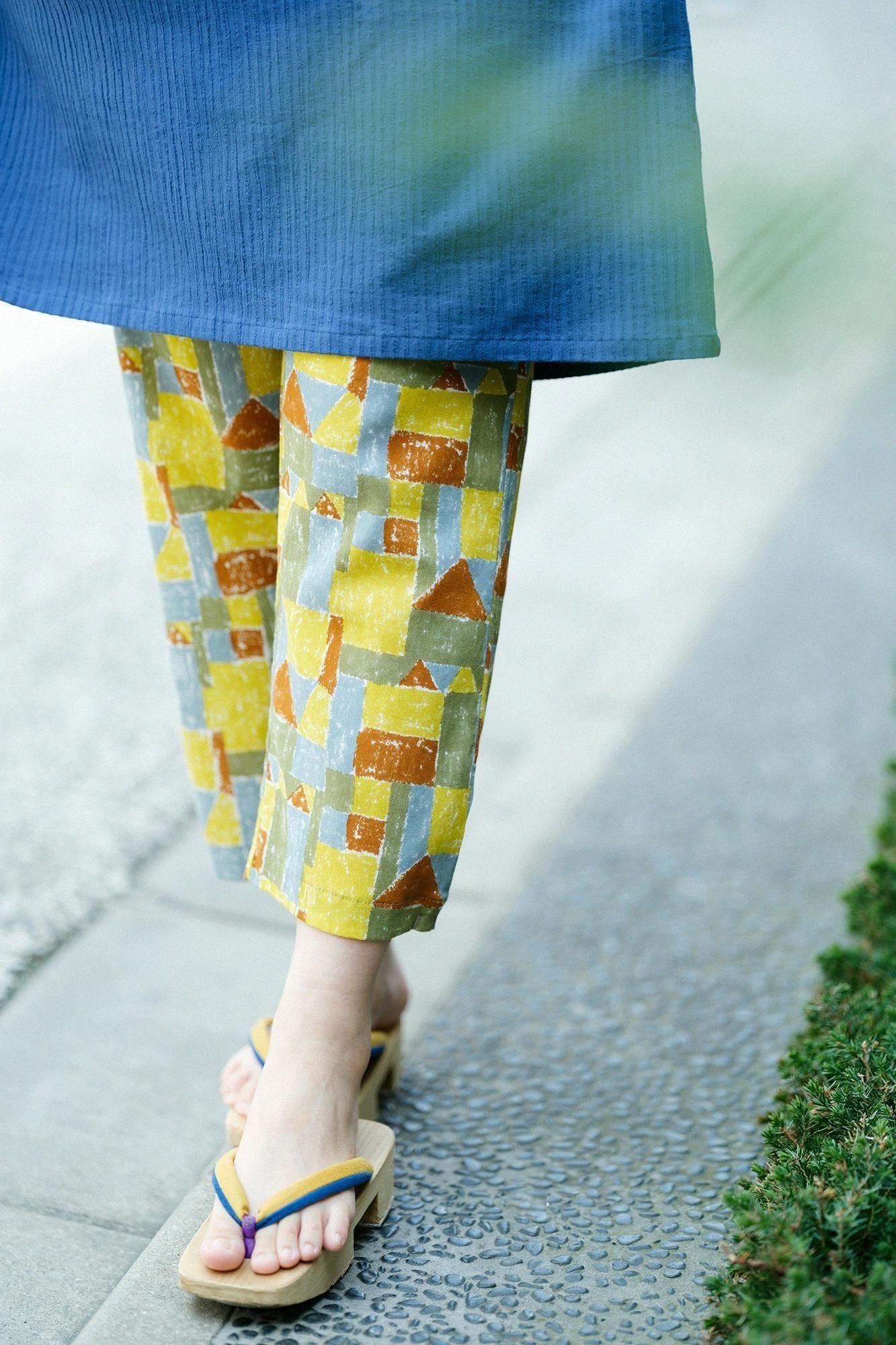 高島縮棉 40/40 細腿褲／積木之家