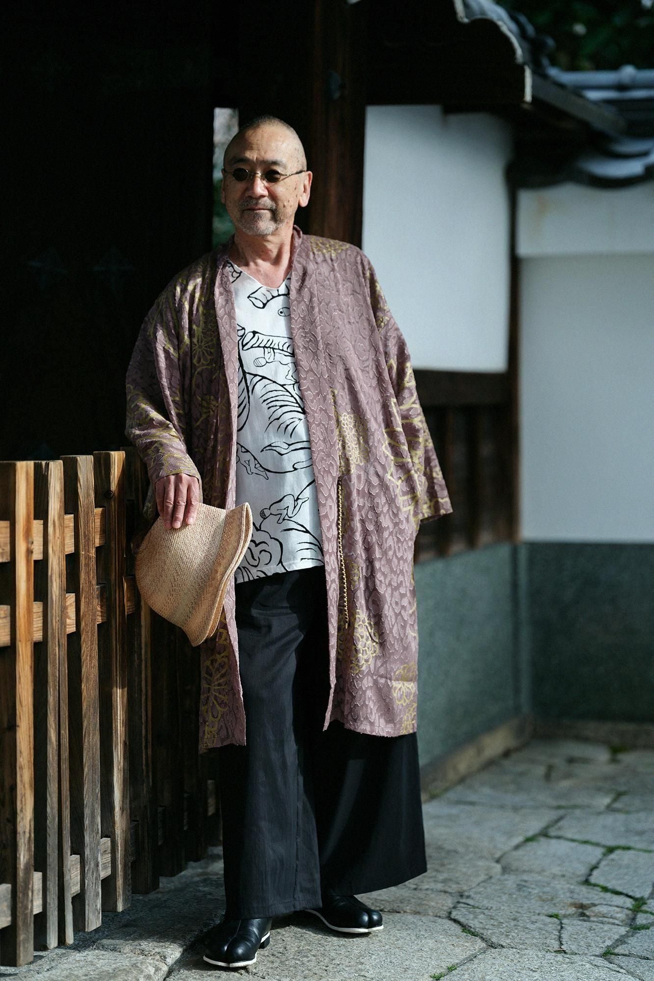 高島縮棉 40/40 短袖上衣／flying elephants