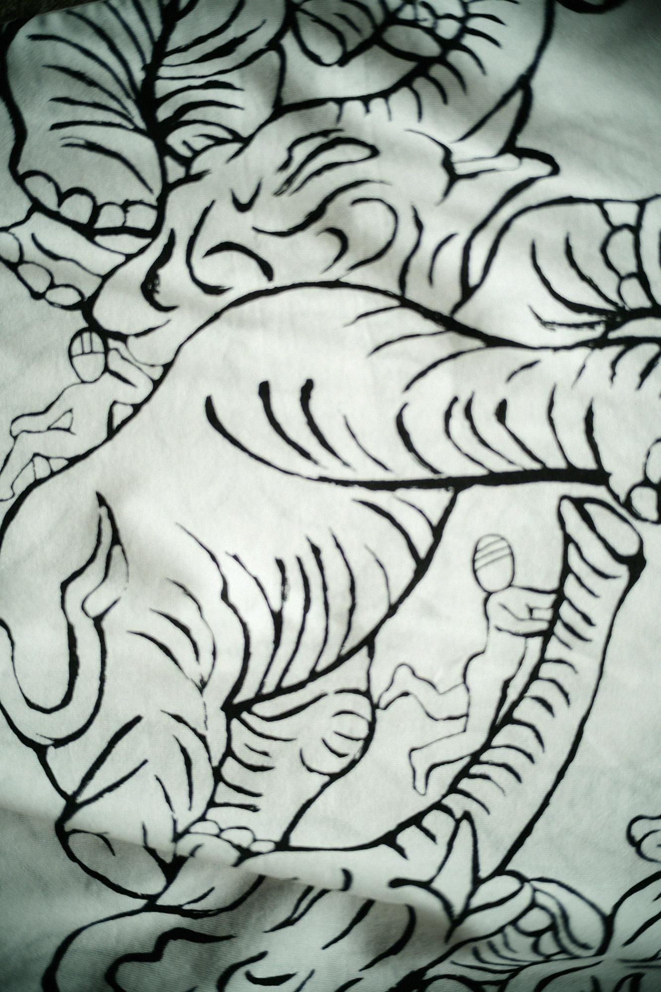 高島縮棉 40/40 短袖上衣／flying elephants