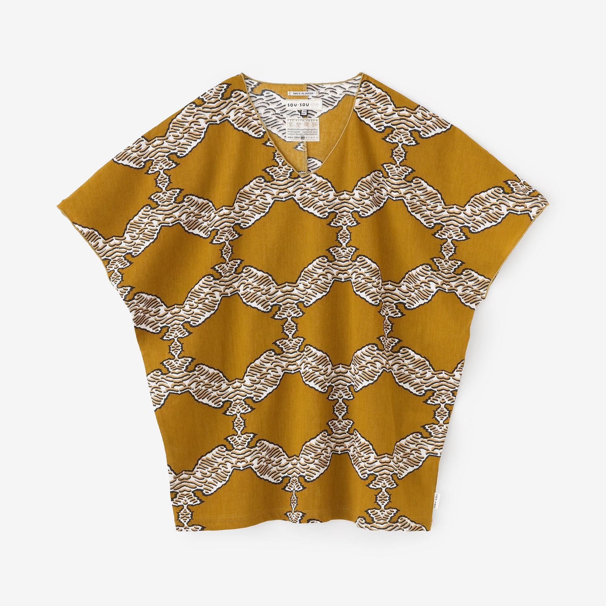 高島縮棉 40/40 短袖上衣／武者七寶