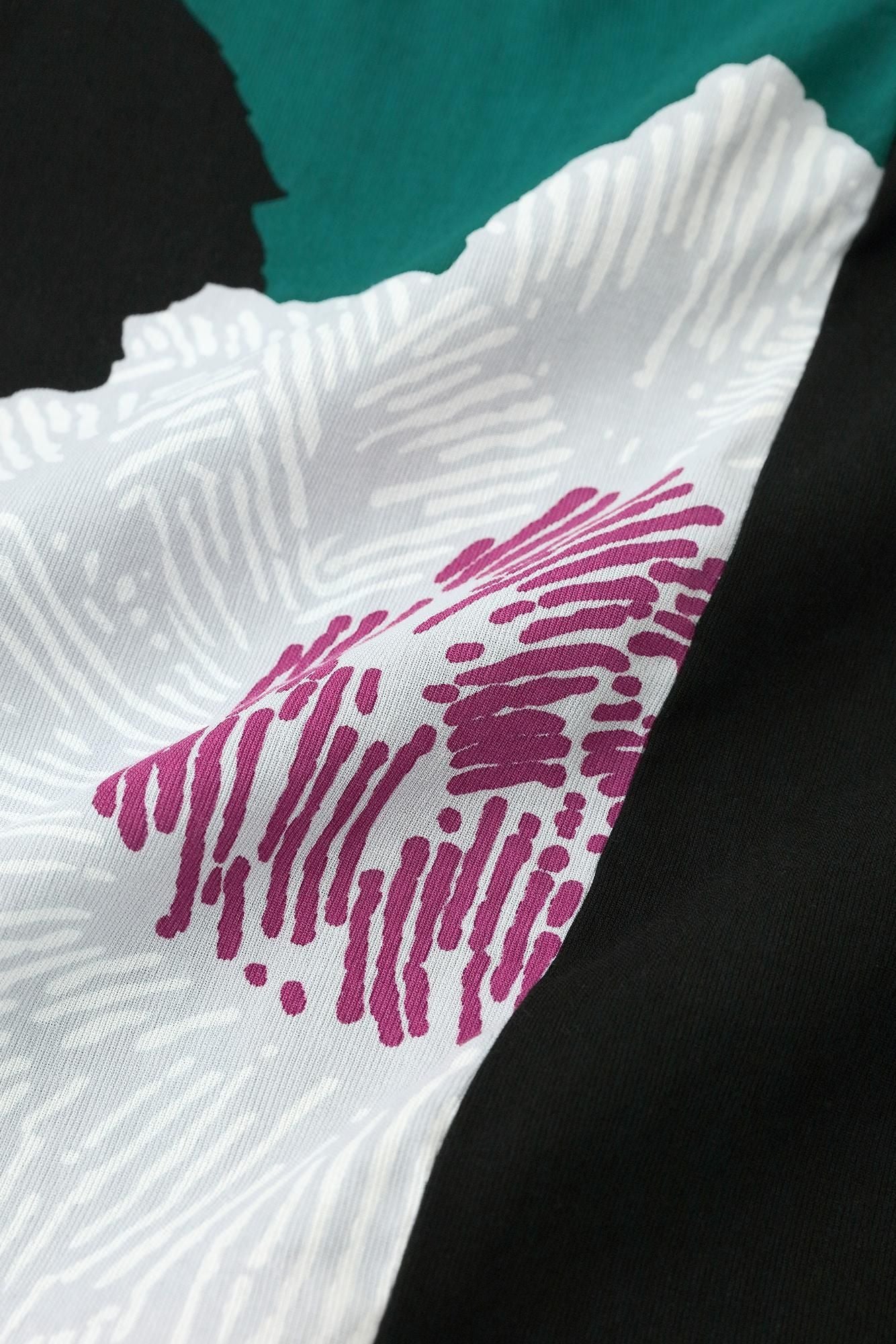 【net限定】高島縮 40/40 半衿風靡（はんえりふうび） 片身替わり（かたみがわり）／濡羽色（ぬればいろ）×芍薬（しゃくやく） 月夕（げっせき）