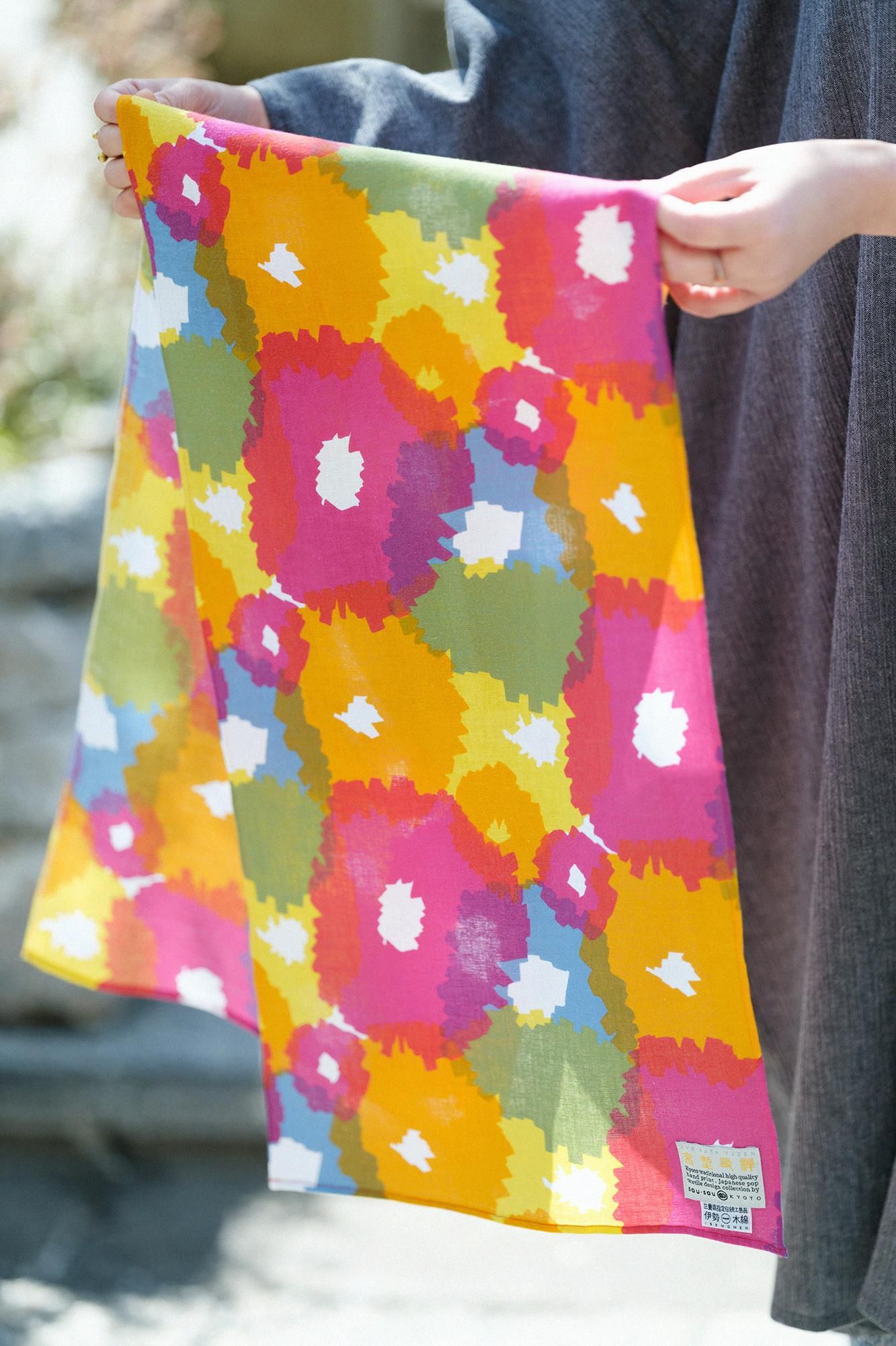 伊勢木綿 くびまき  短丈／咲きほこる