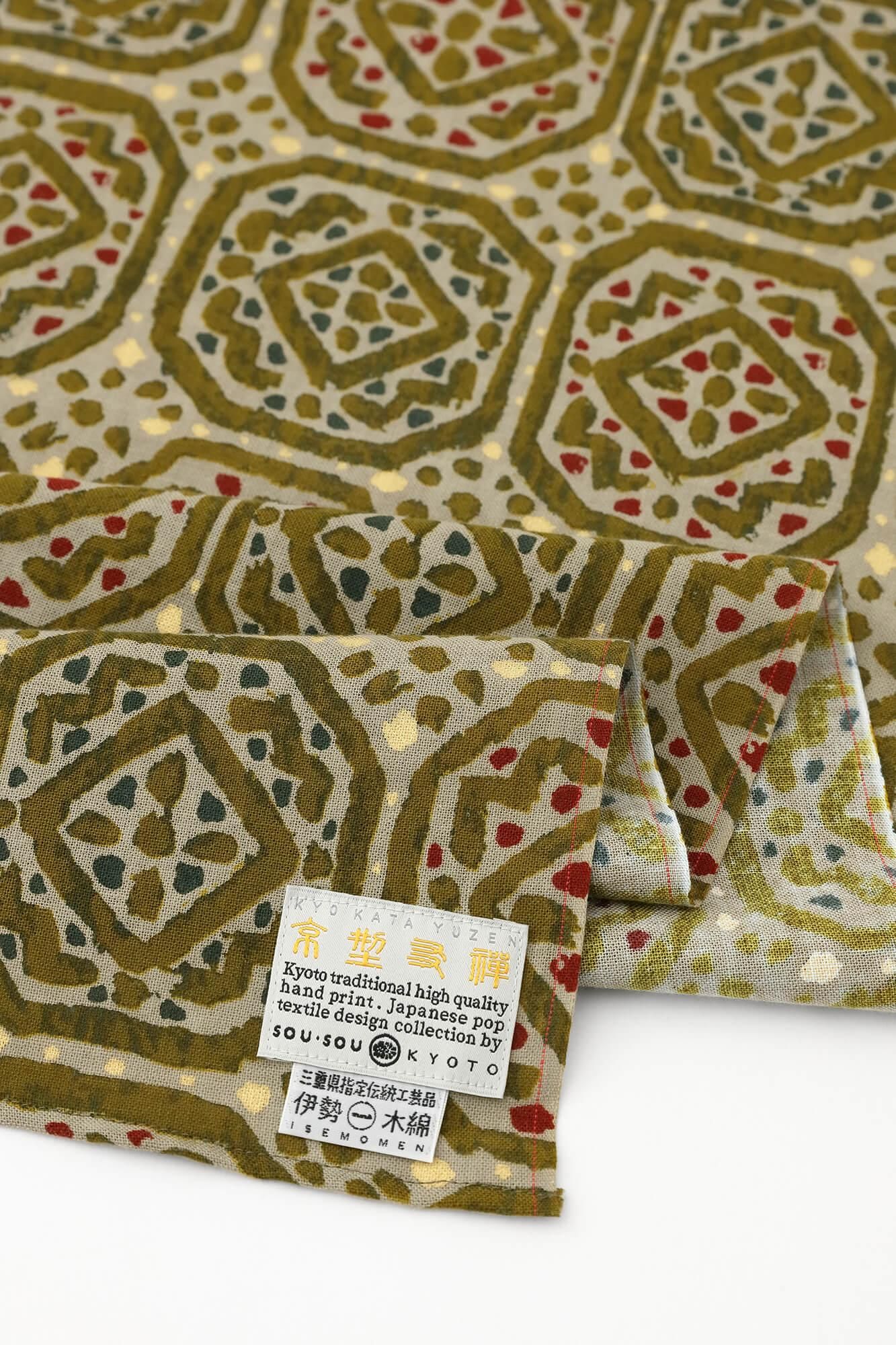 伊勢木綿 くびまき 短丈／陶板（とうばん）