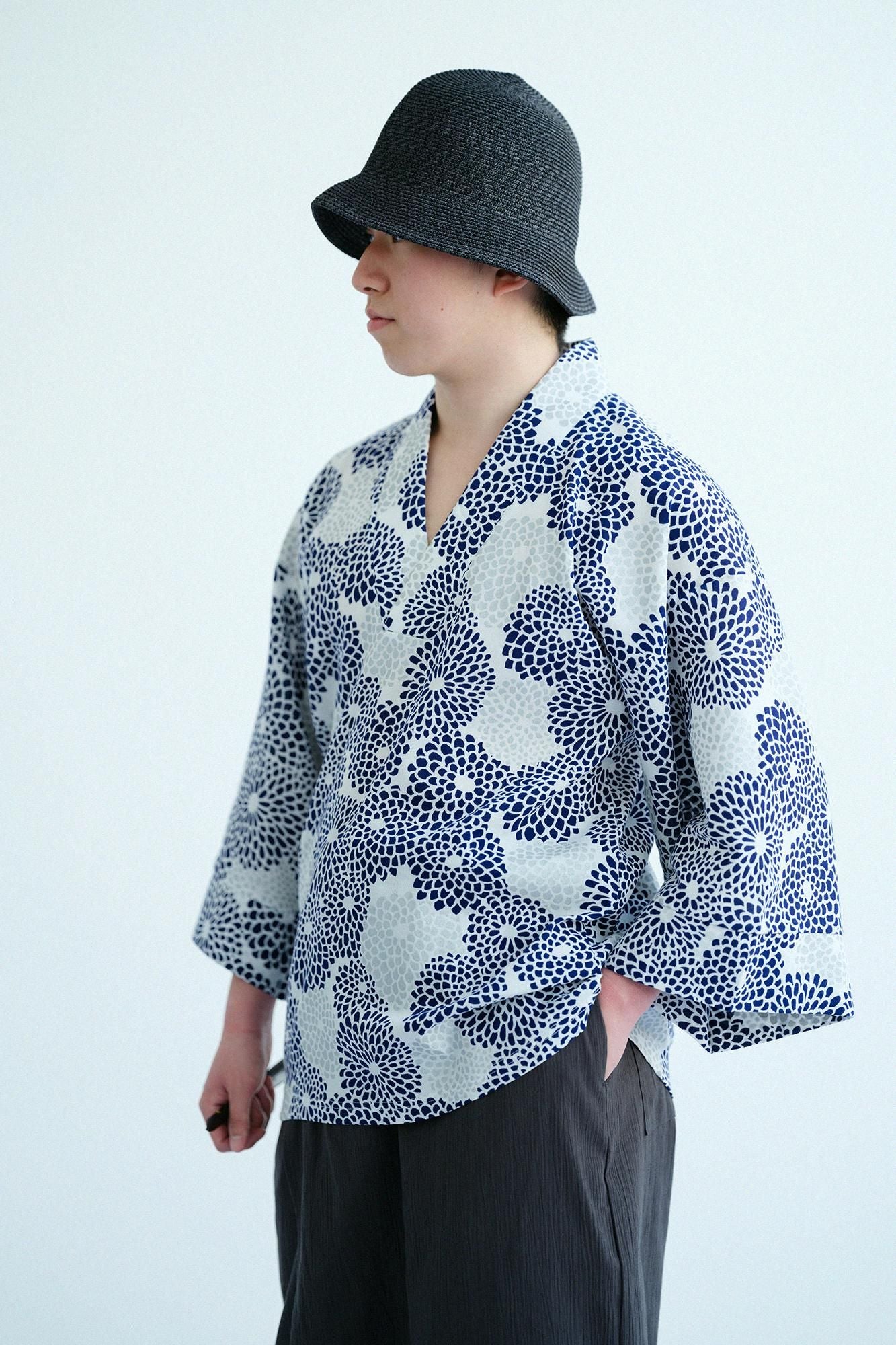 高島縮 40/40 風靡（ふうび） 上／菊づくし 清風（せいふう）