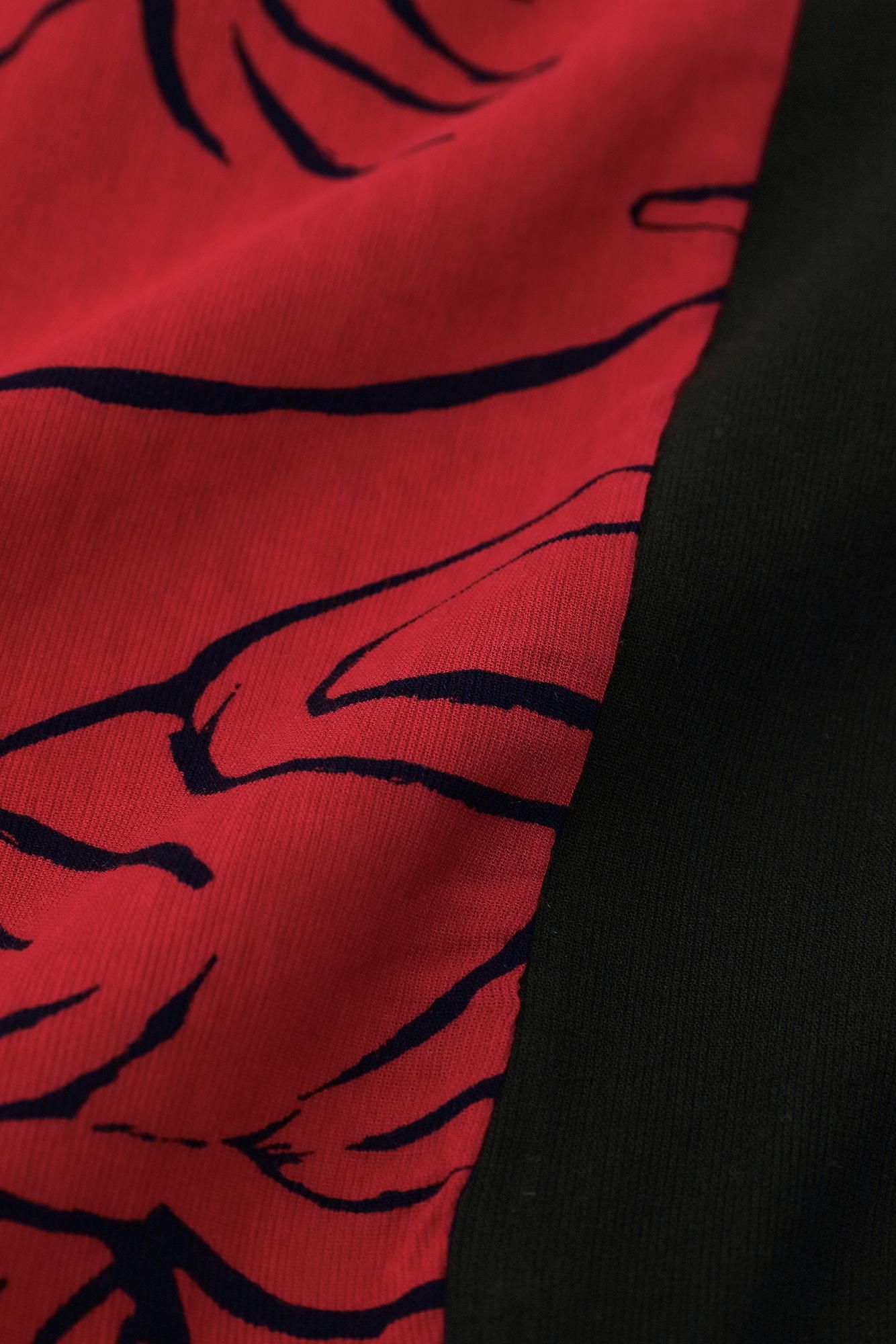 Chizimi Cotton 40/40 Fubi Kimono Shirt Bi-color / Black × flying elephants