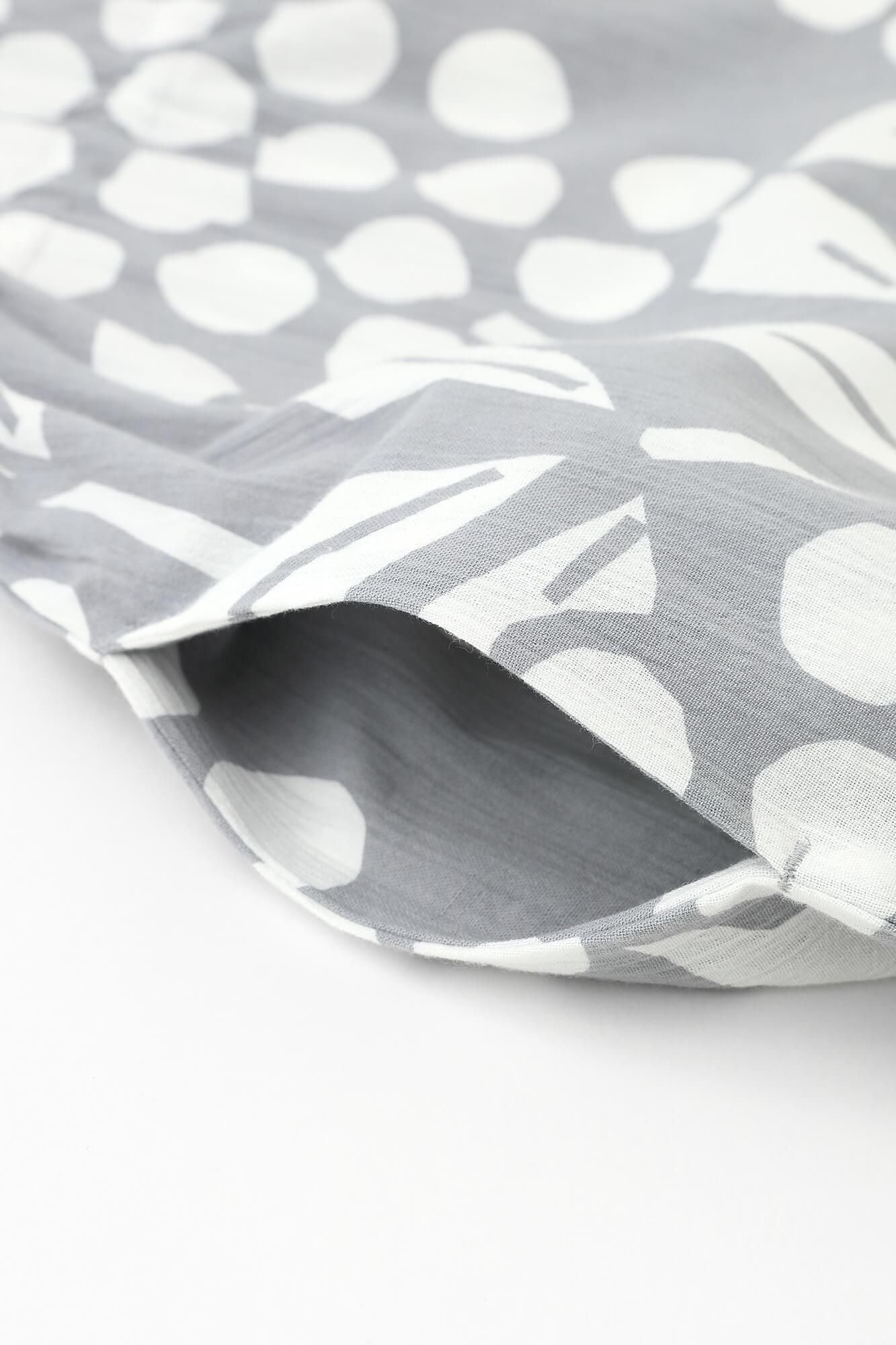 Chizimi Cotton 20/20 Double V-neck Summer Kimono Dress / Nandina Bamboo