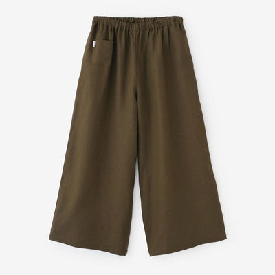 麻 広形（ひろなり）もんぺ／海松色（みるいろ）