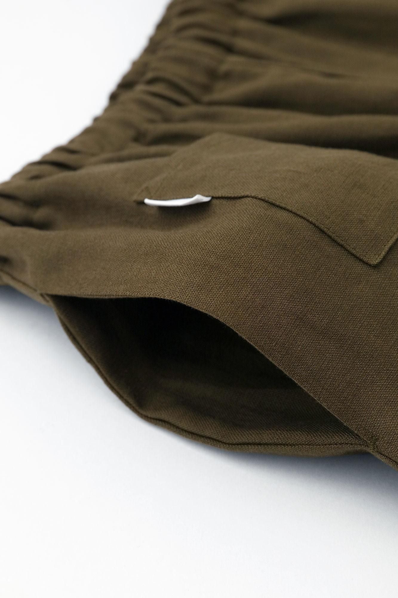 麻 広形（ひろなり）もんぺ／海松色（みるいろ）