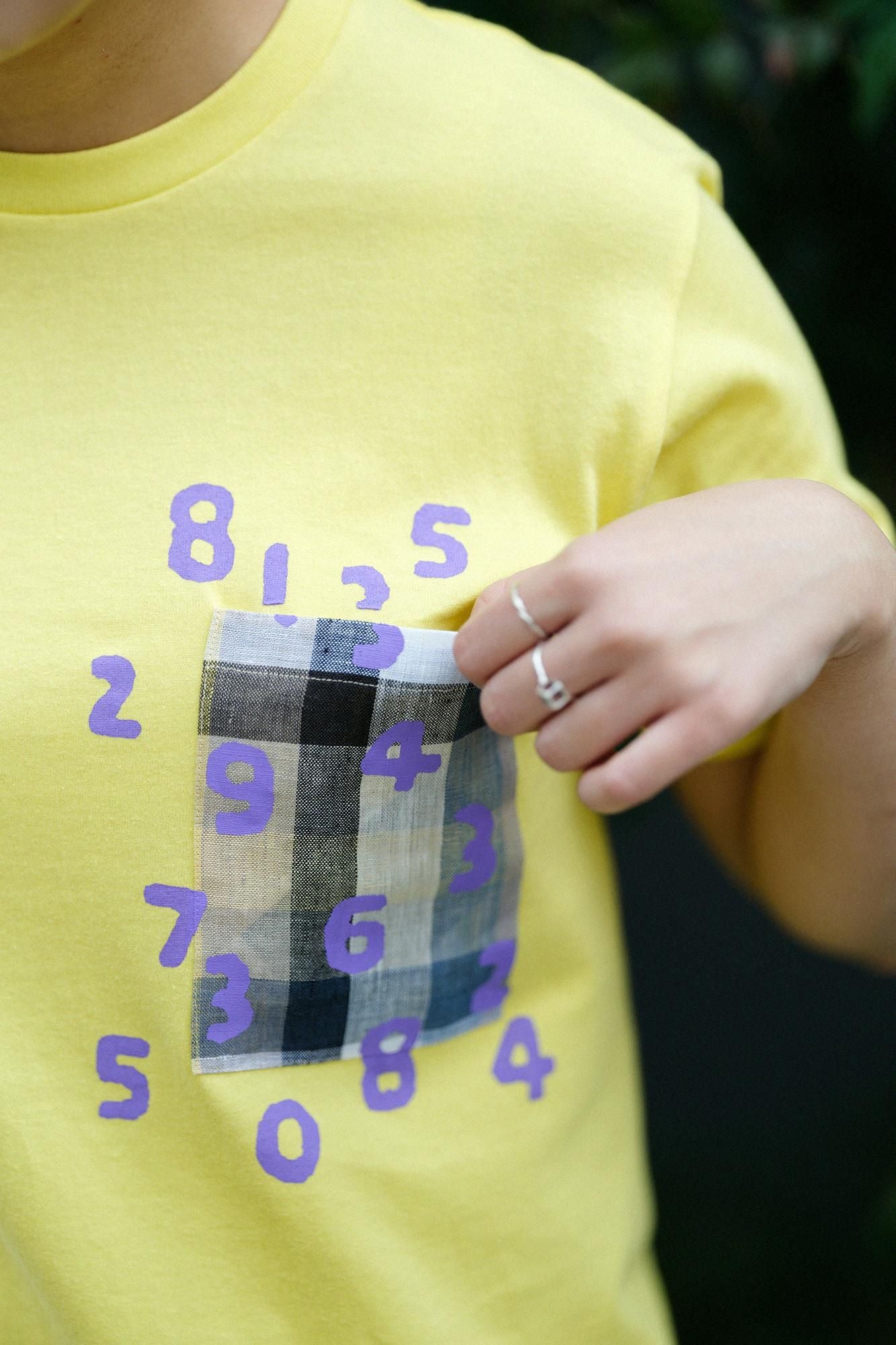 Short Sleeve Pocket T-shirt [5.0] / Yellow × SO-SU-U Kon