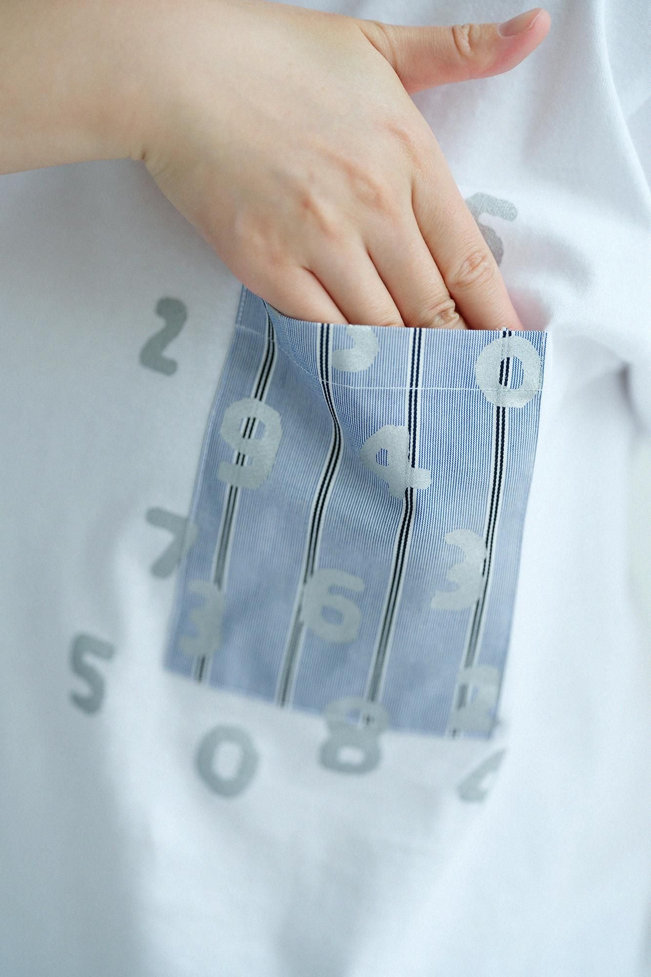 【期間限定10%OFF】短袖口袋T-shirt[5.0]／白色× SO-SU-U十數 昆（※預計於4月29日～5月2日左右發貨）