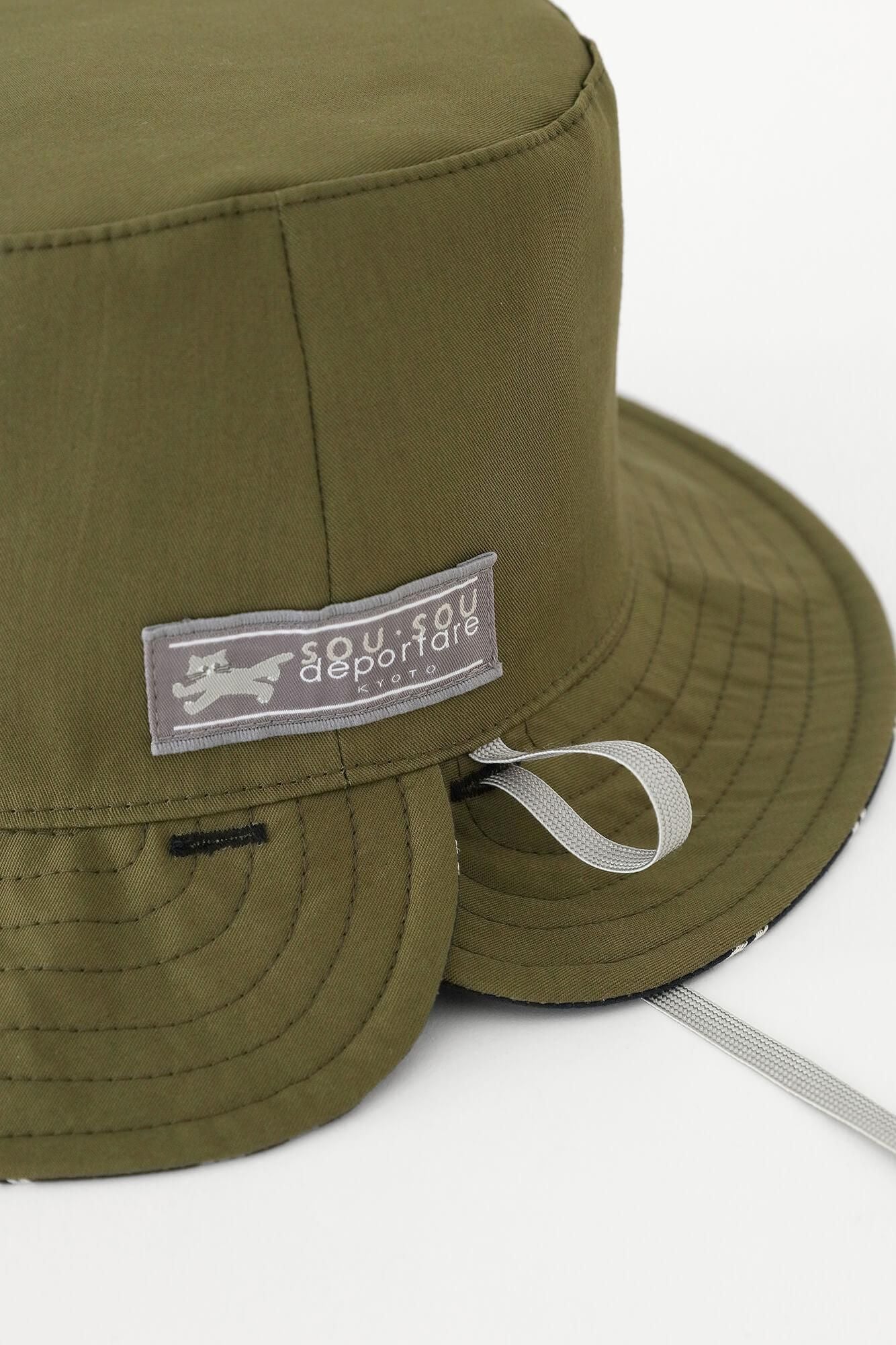 【期間限定10%OFF】緞面條紋布雙面用BIKE 帽子／SO-SU-U十數 藍黑色（※預計於4月29日～5月2日左右發貨）