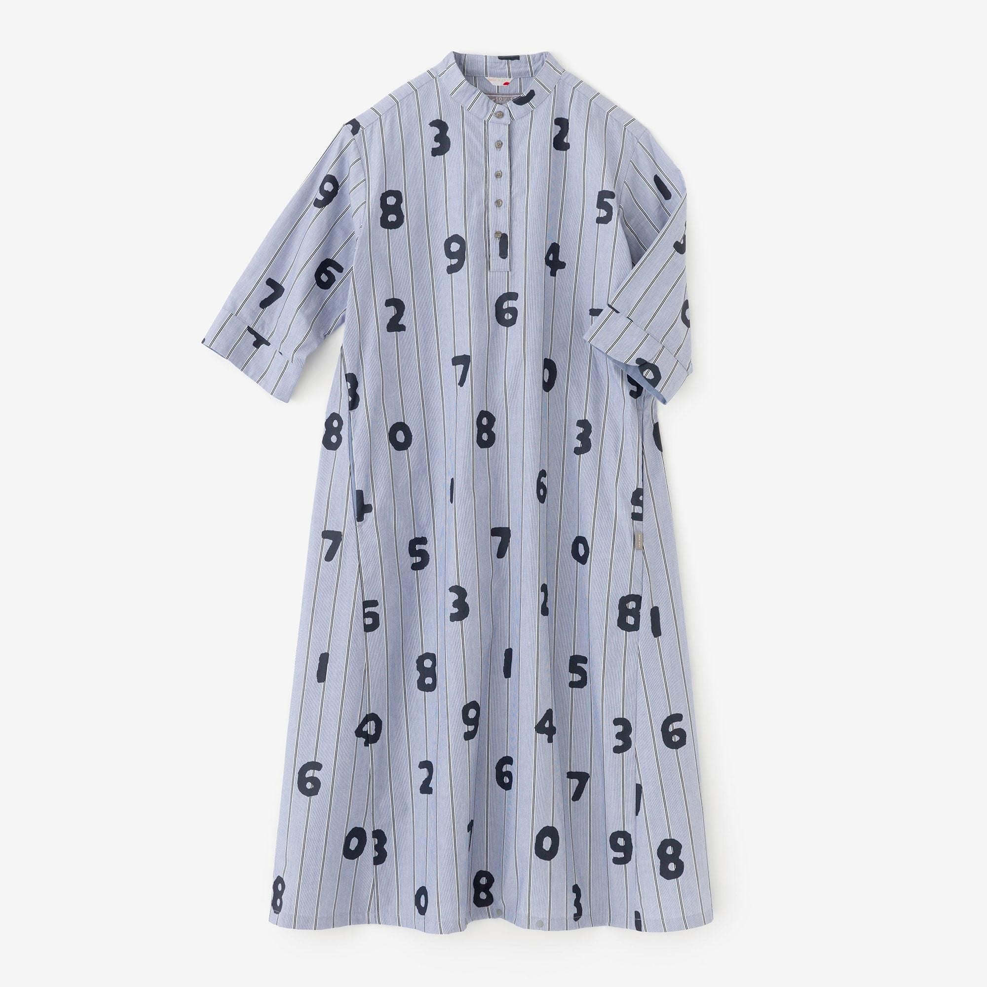 net限定】綿×クールマックス(R) BIKEワンピース／青花（あおばな）