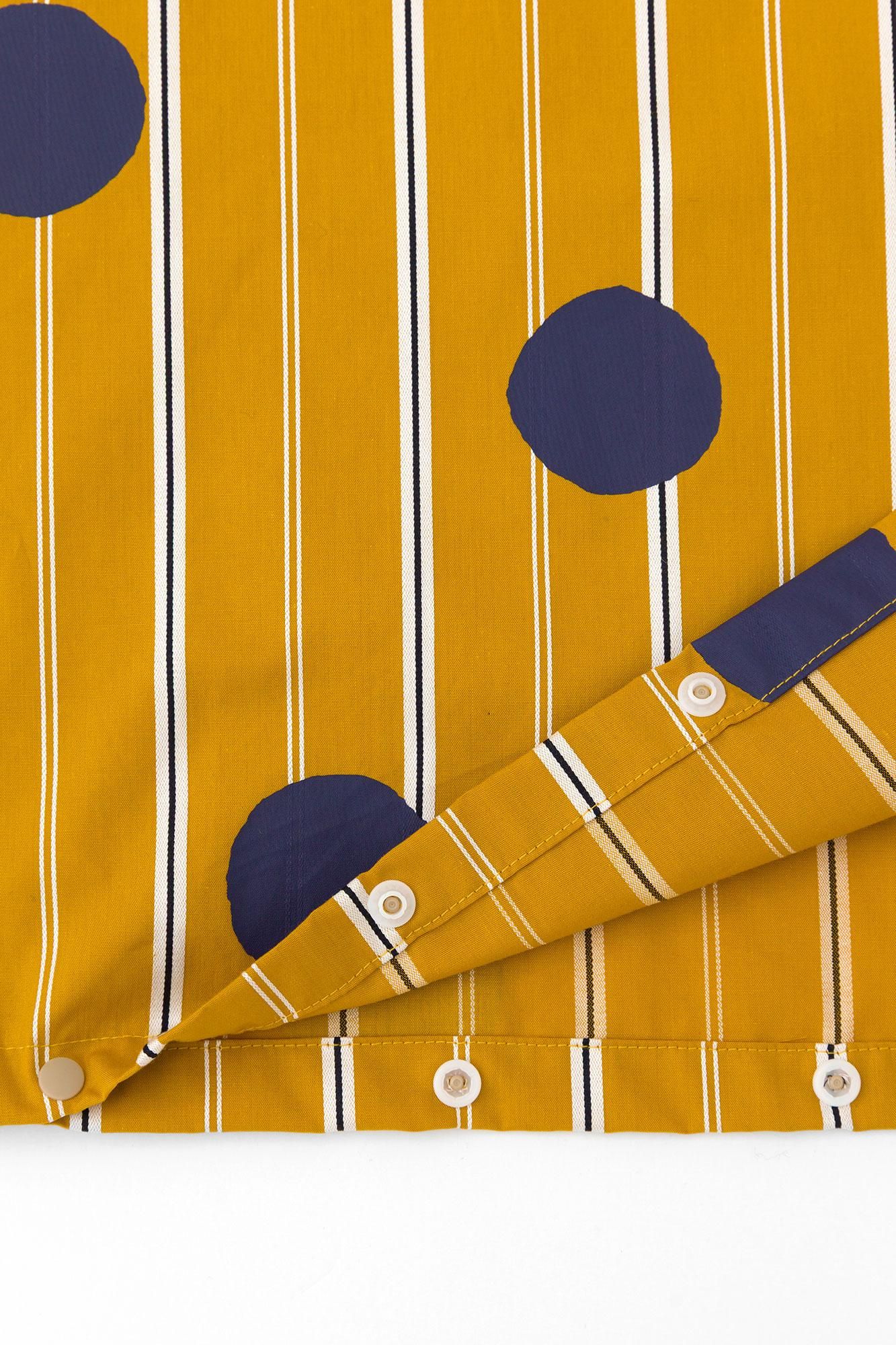 Satin Striped BIKE One-piece Dress / Polka Dots Mara Yellow