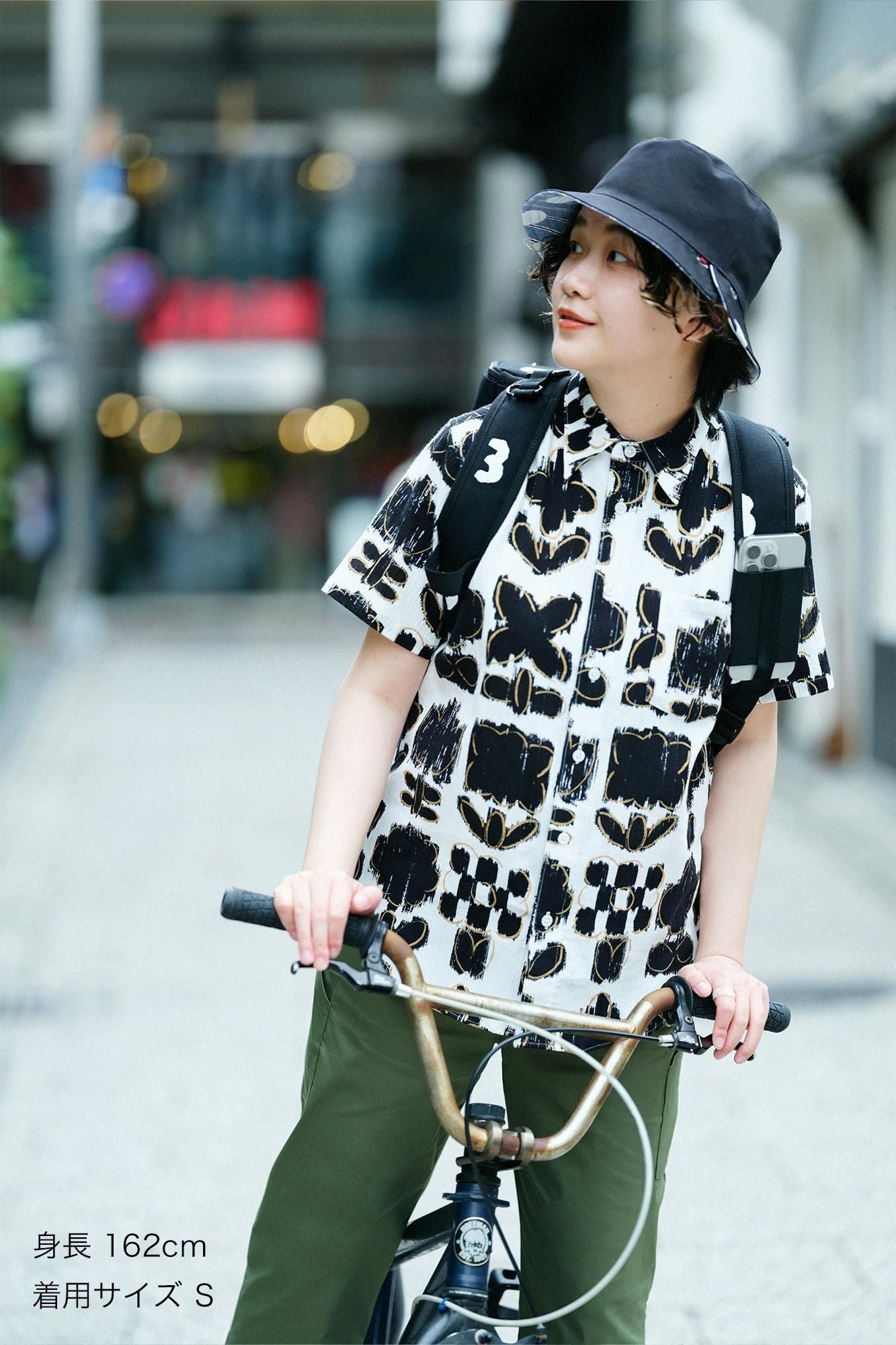 【期間限定10%OFF】高島縮棉 20/20短袖襯衫／花霧（※預計於4月29日～5月2日左右發貨）