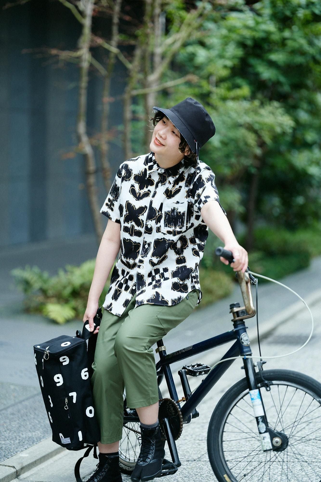 【期間限定10%OFF】高島縮棉 20/20短袖襯衫／花霧（※預計於4月29日～5月2日左右發貨）