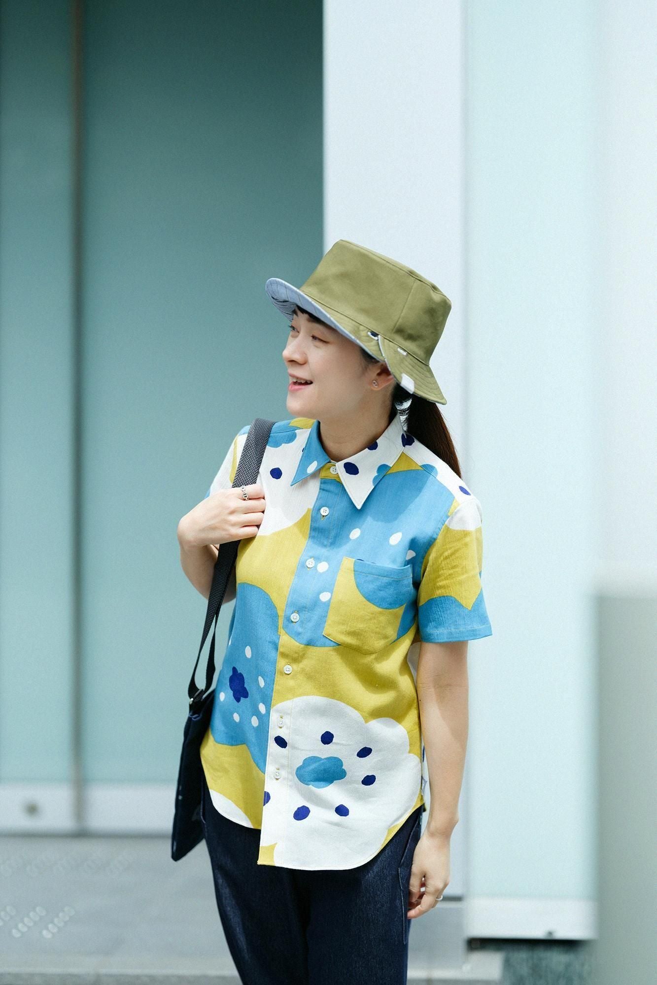 [仅限线上] Takashima Chijimi 20/20 短袖衬衫/微笑金色