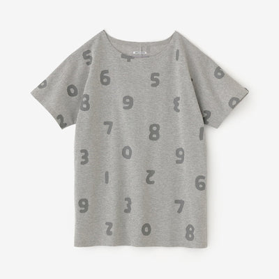 T-shirt découpé en tricot Kanoko/haut et bas SO-SU-U (Shoka) Gris cendré