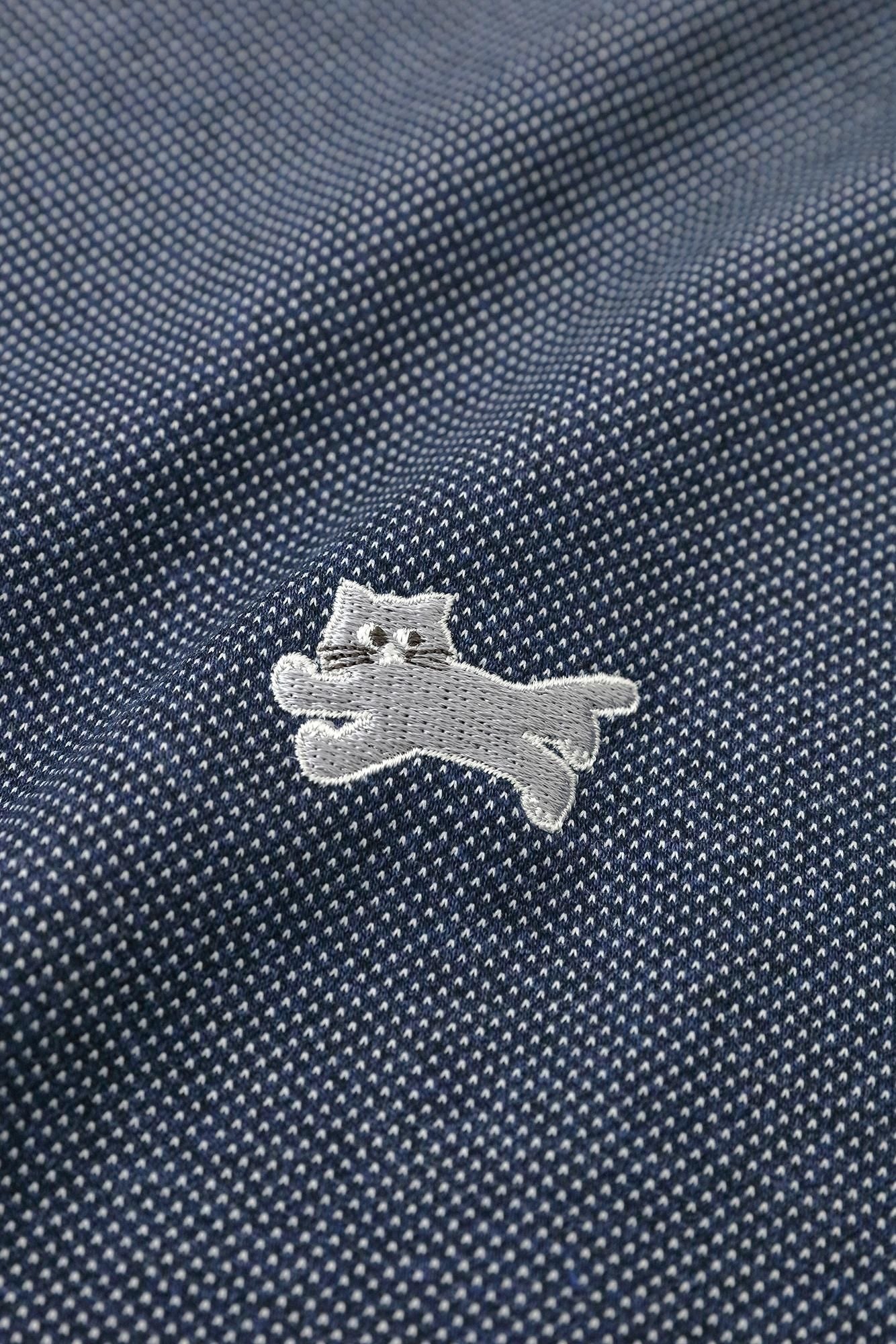 [En ligne uniquement] T-shirt en forme de tricot Kanocon / Heather Navy x Heather Blue